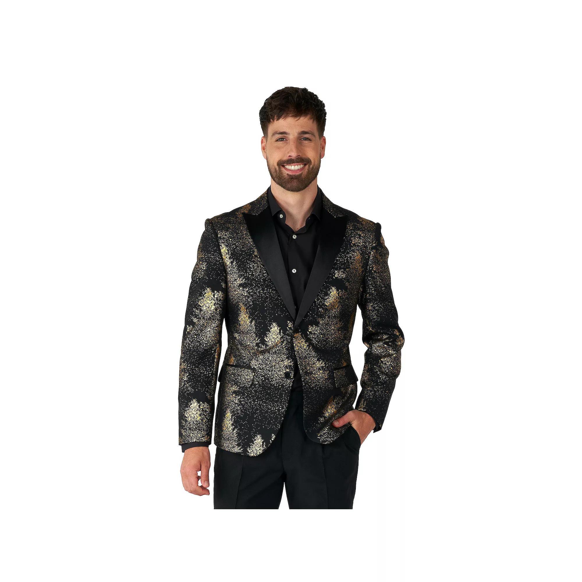 Men's OppoSuits Modern-Fit Festive Forest Metallic Christmas Blazer, Size: 42 - Regular, Festive Green Product Image