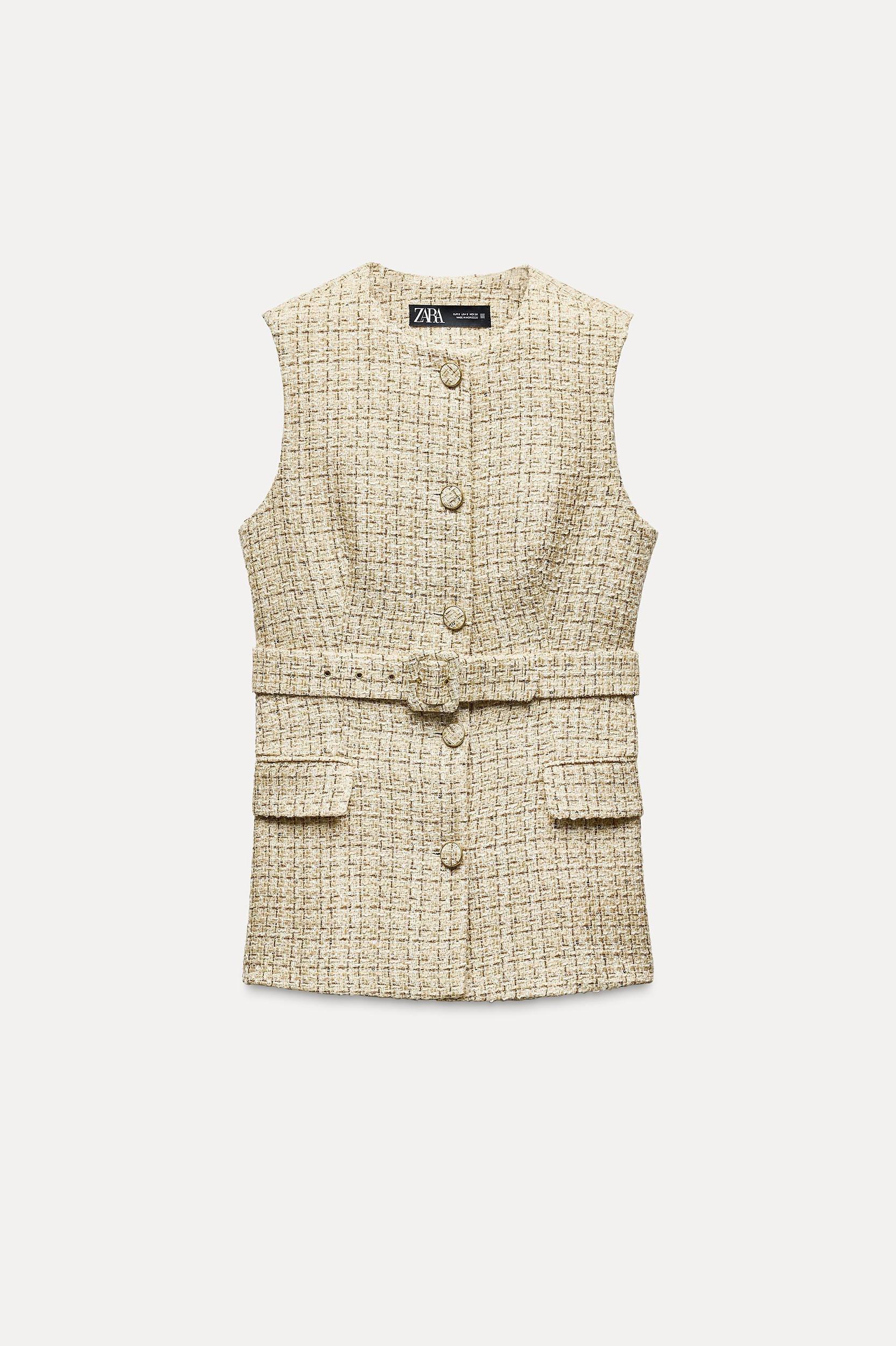 STRUCTURED BELTED VEST Product Image