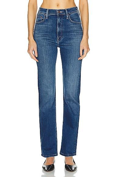 Mother High Rise Straight Jeans in Hue Are You Product Image