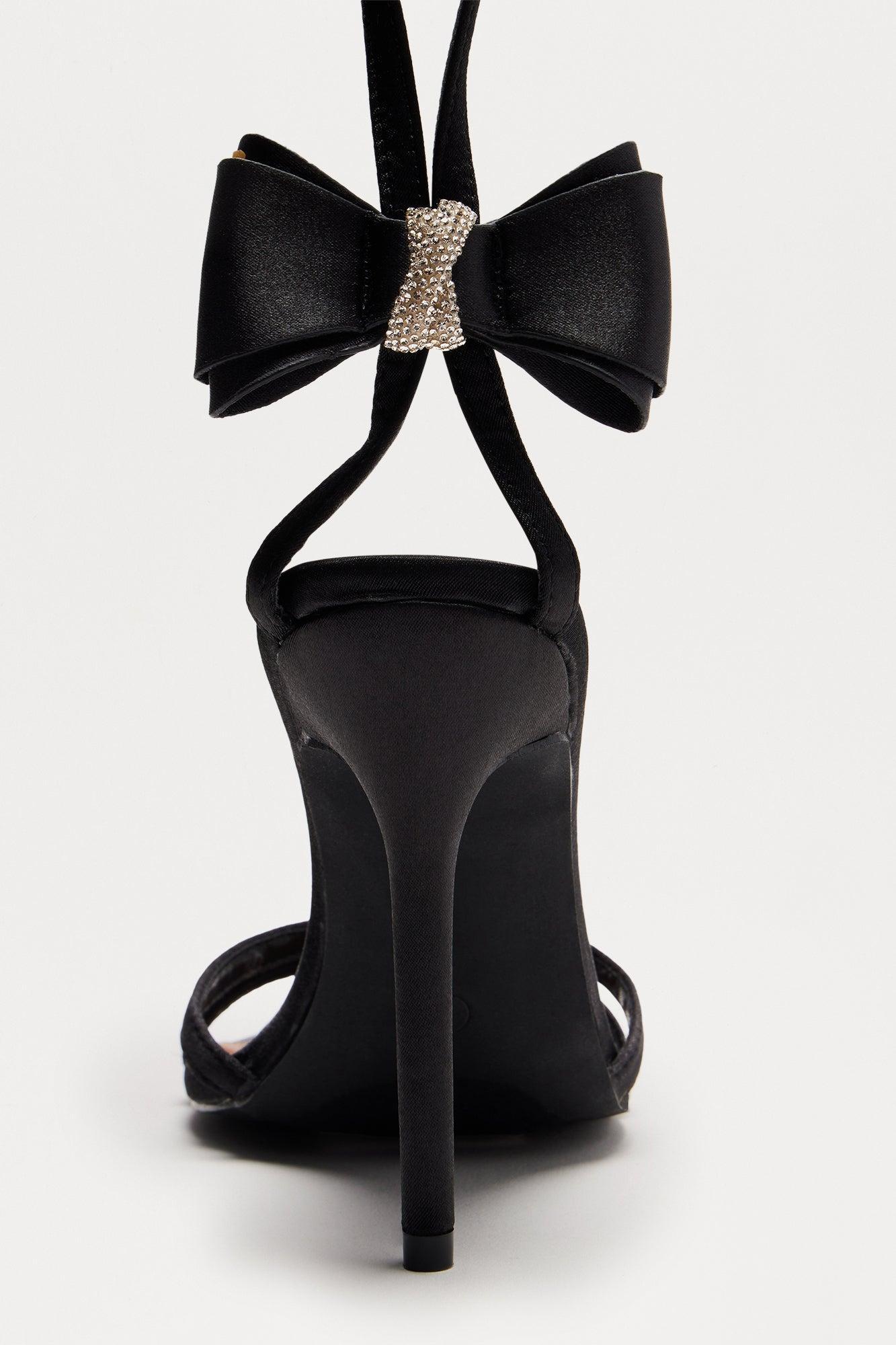 Lux Bow Heels - Black Product Image