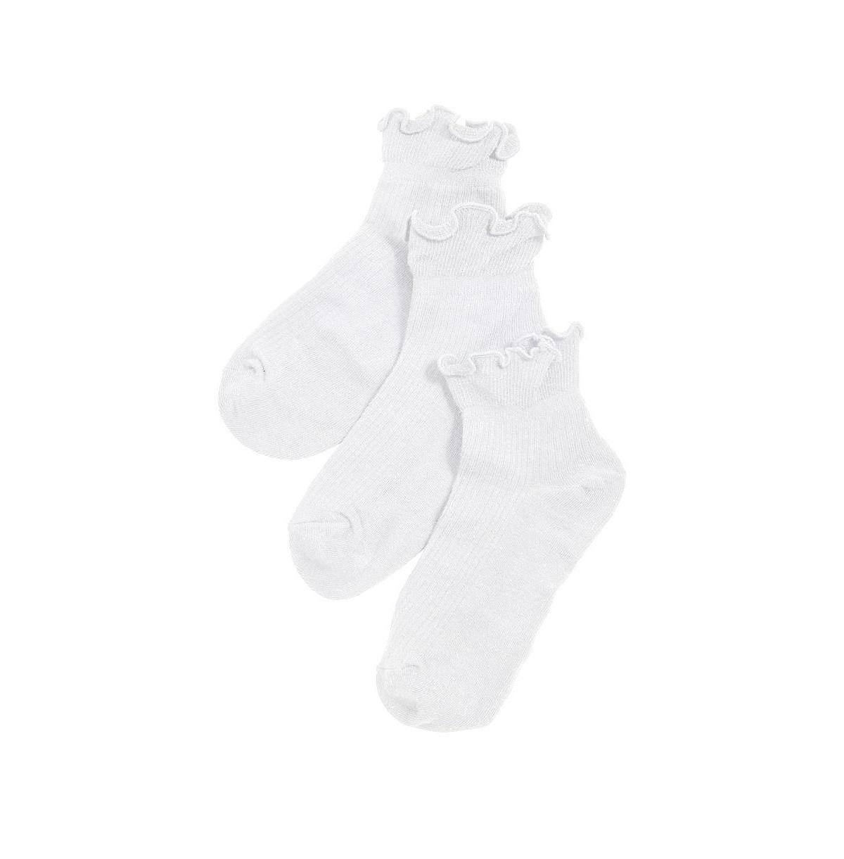 Stems Womens Everyday Classic Ruffle Socks - Set Of Three Product Image
