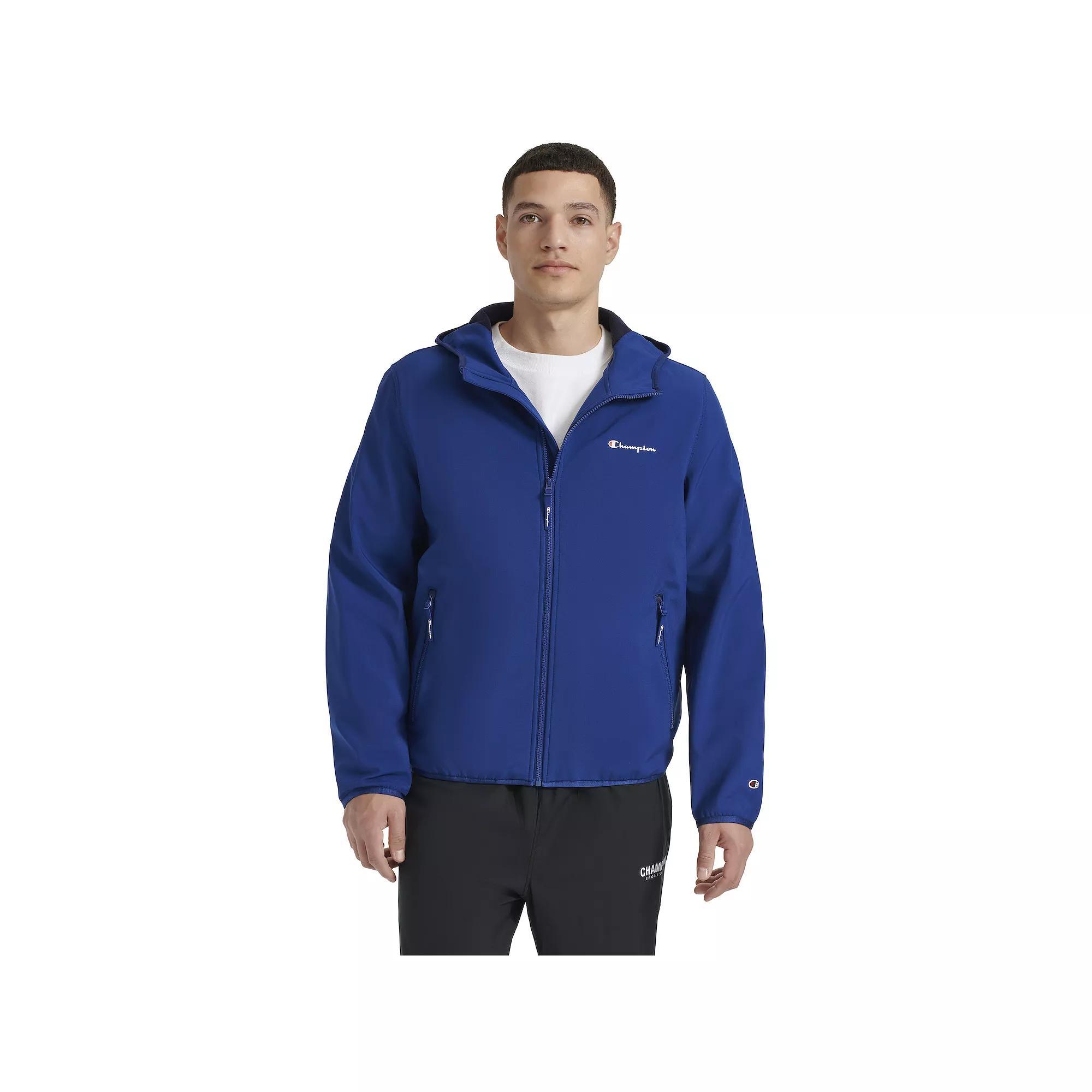 Men's Champion® Active Soft Shell Jacket With Hood, Size: Medium, Blue Product Image