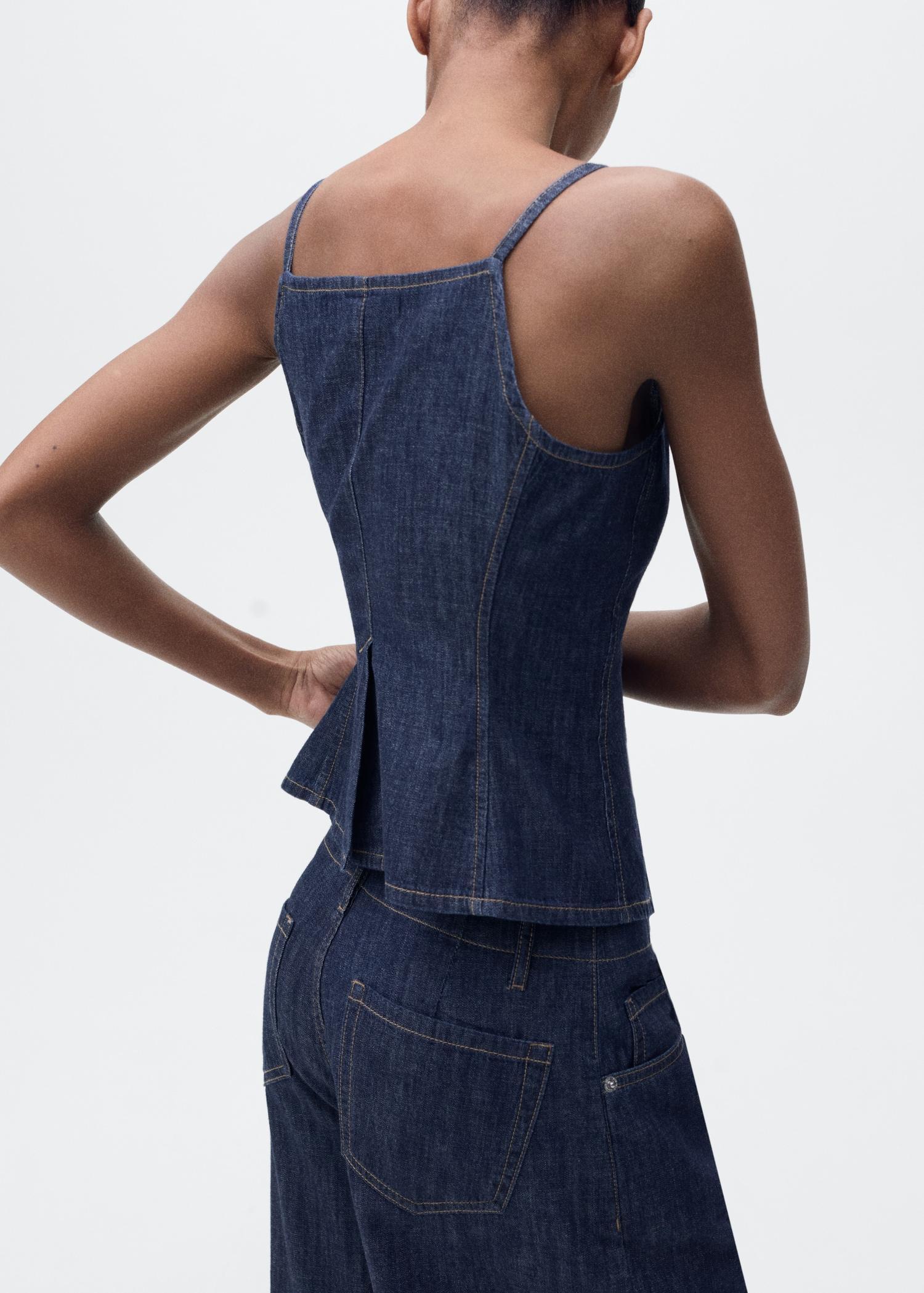 Wide-leg mid-rise jeans - Women | MANGO USA Product Image