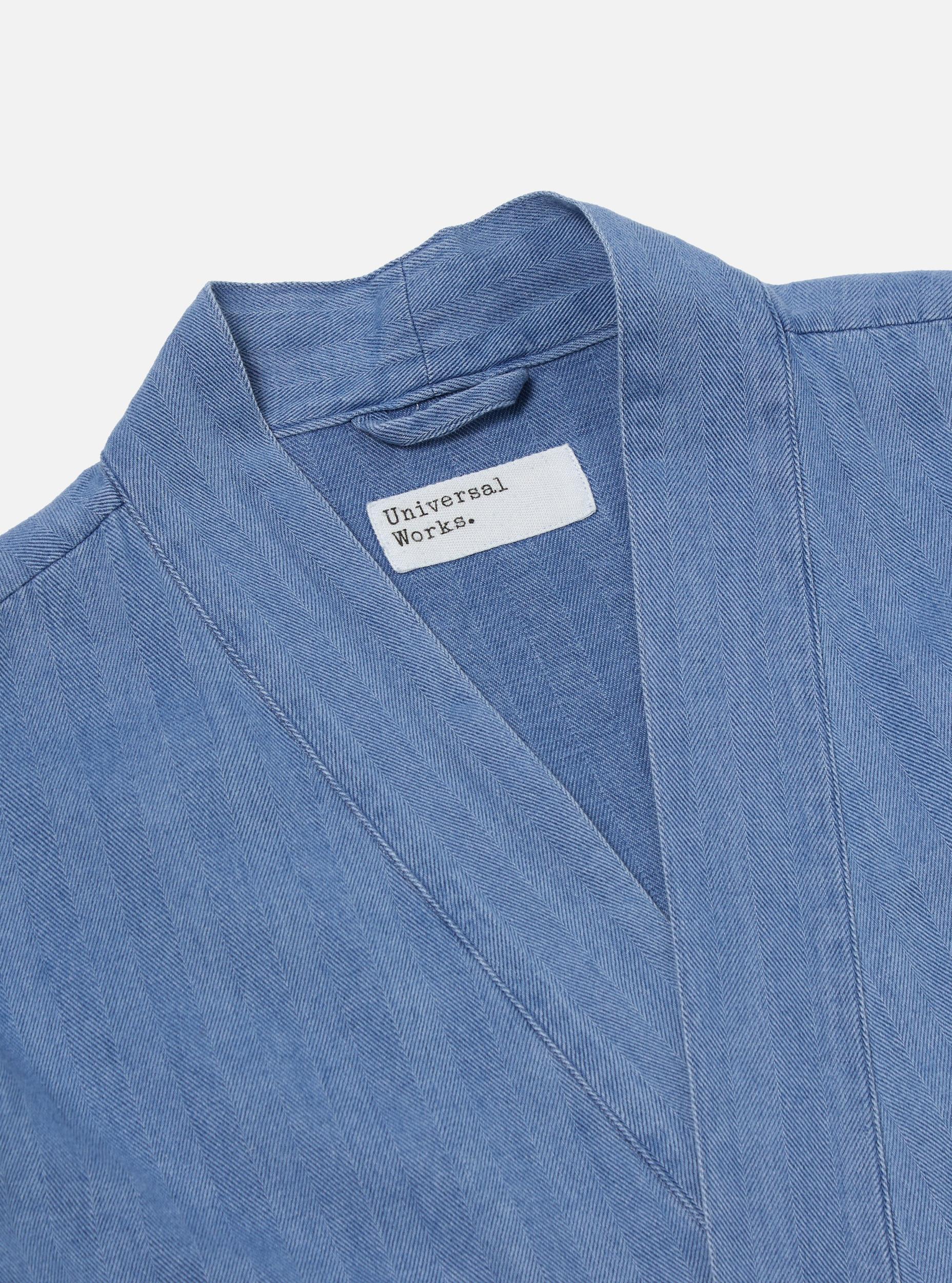 Washed Indigo Herringbone Denim Kyoto Work Jacket Product Image