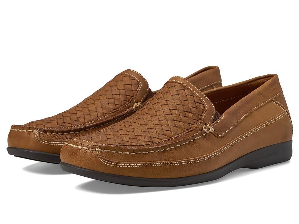 Johnston  Murphy Mens Locklin Woven Leather Slip On Venetian Loafers Product Image