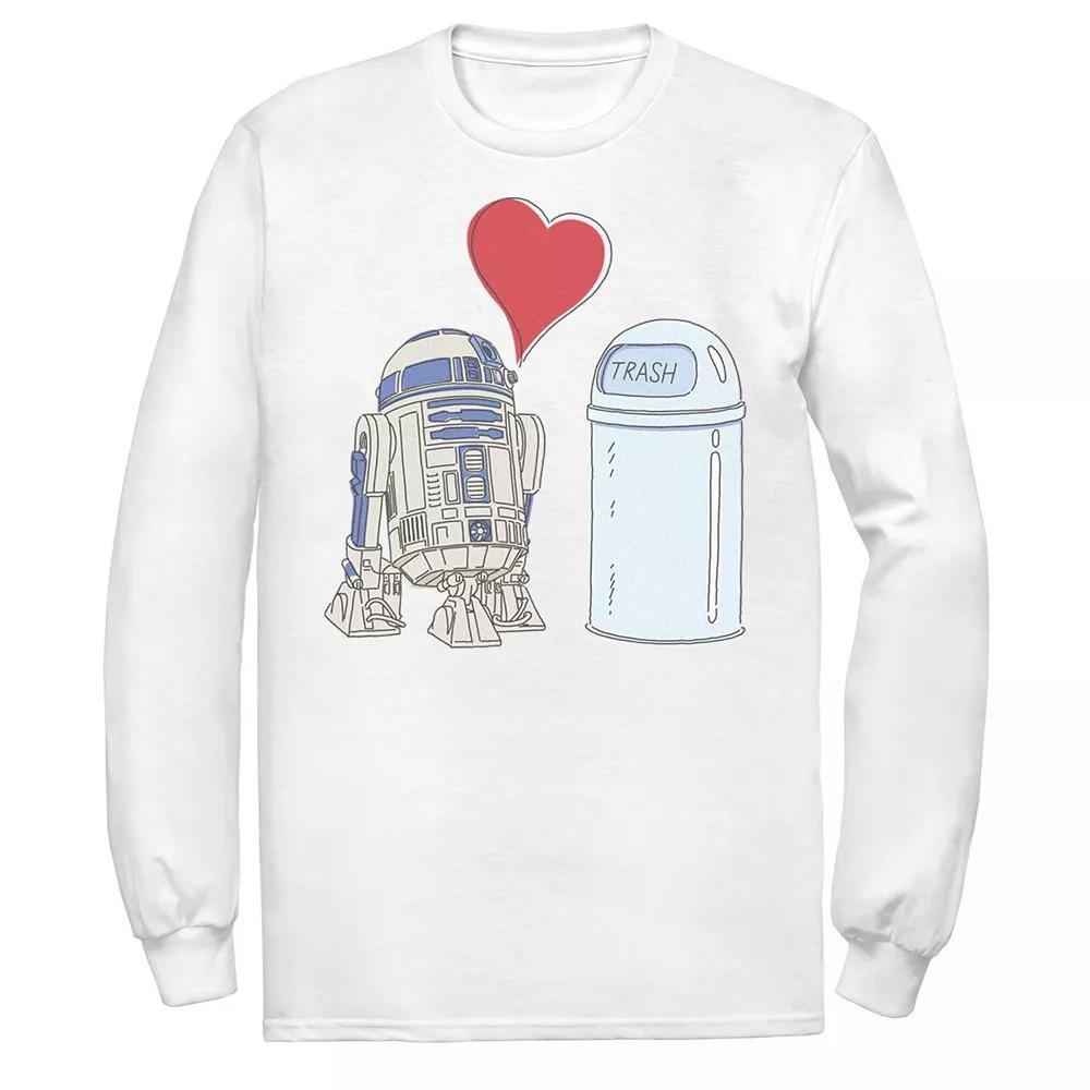 Men's Star Wars R2-D2 Loves Trash Can Tee, Size: XXL, White Product Image