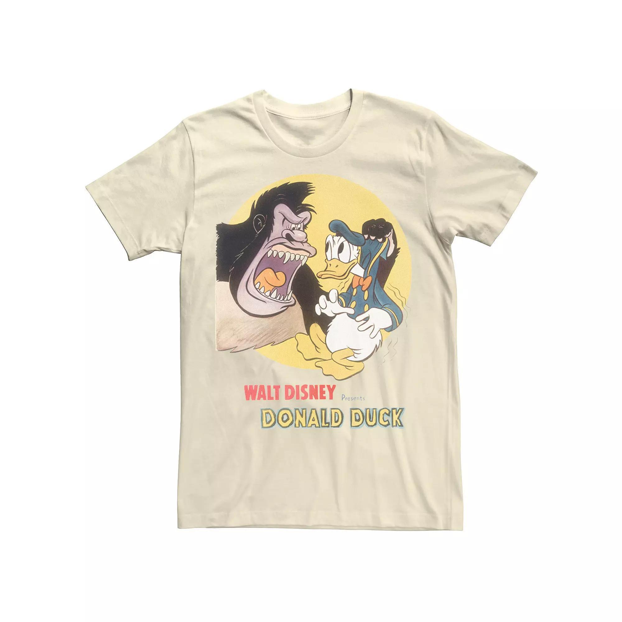 Disney's Mickey & Friends Donald Duck & The Gorilla Men's Tee, Size: 3XL, Natural Product Image