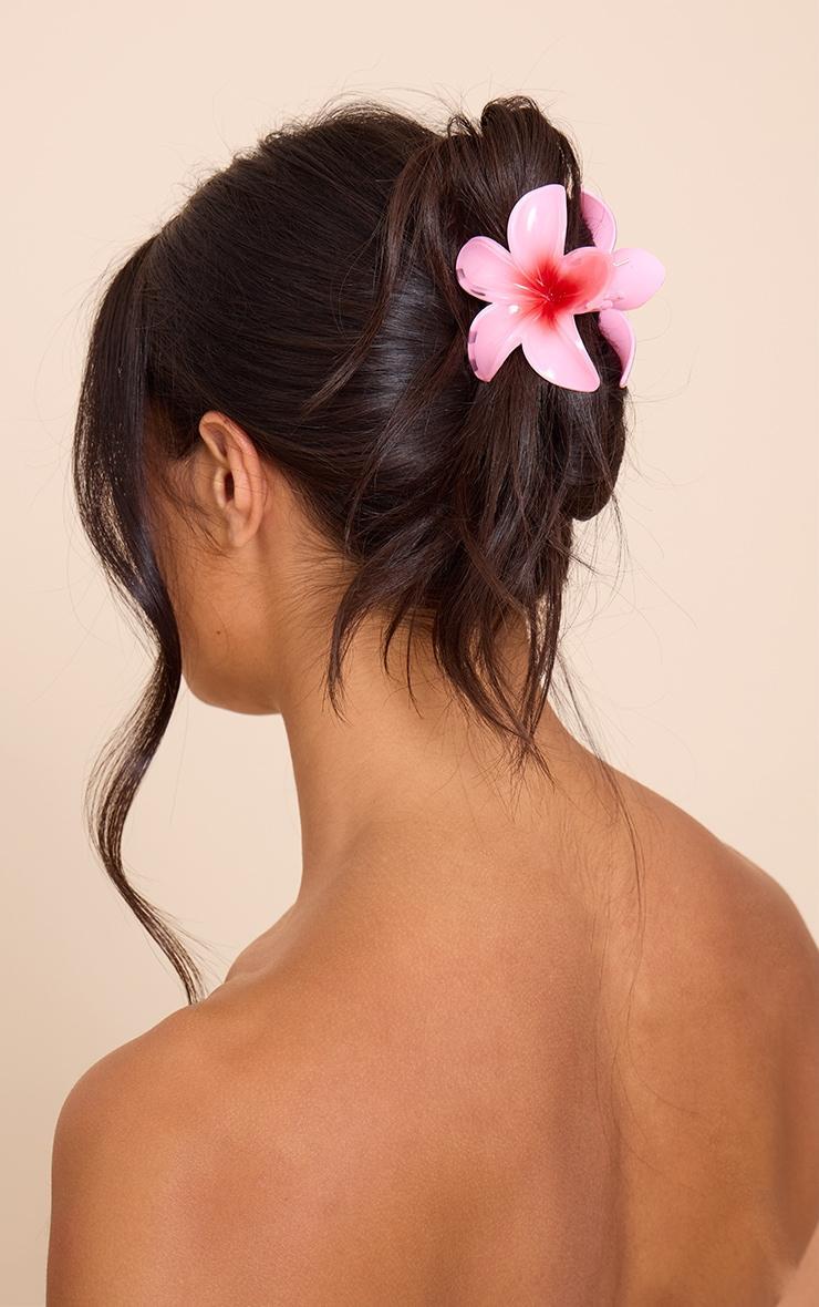 Pink Gradient Lily Flower Hair Clip Set Product Image