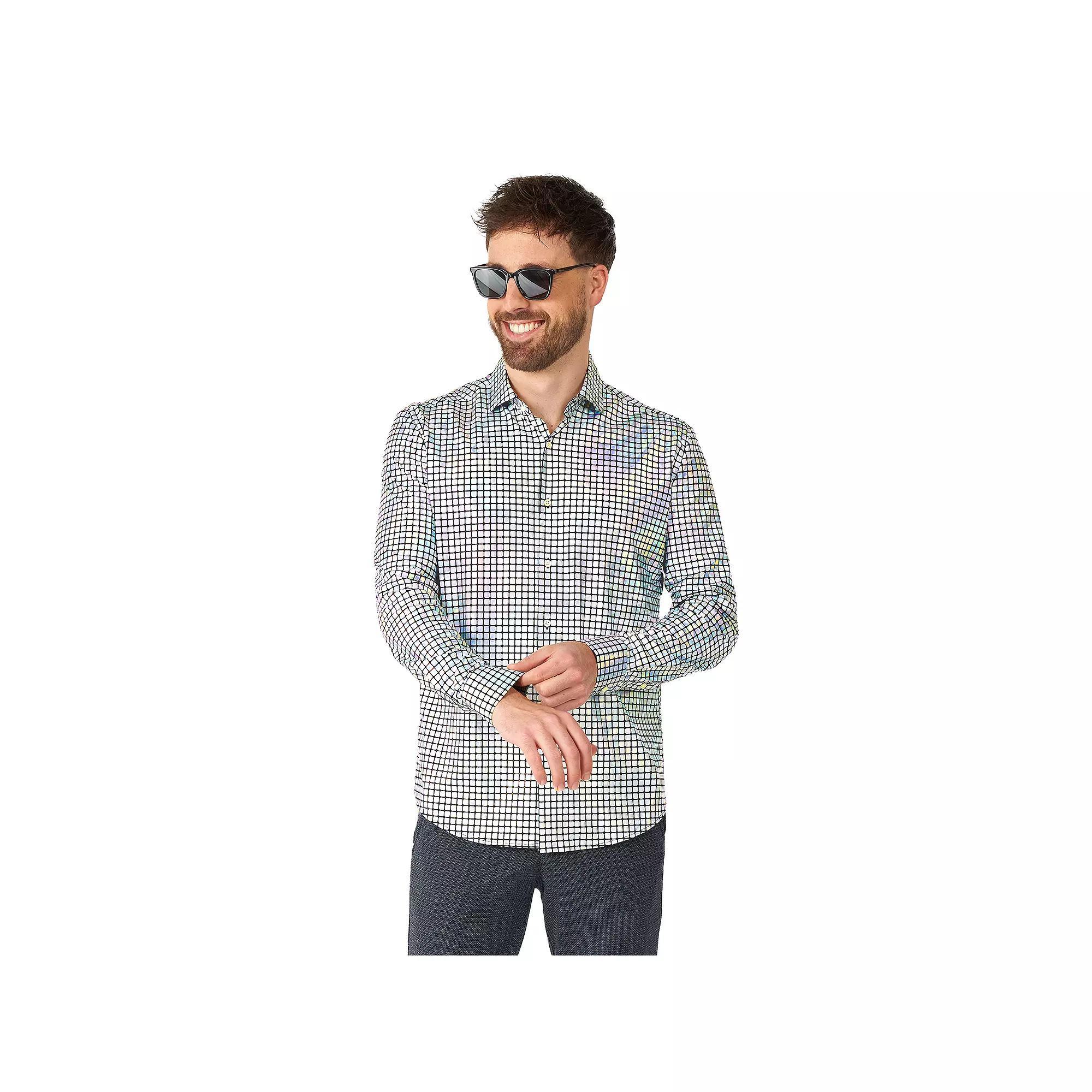 Men's OppoSuits Button-Front Shirt, Size: XXL, Discoballer Product Image