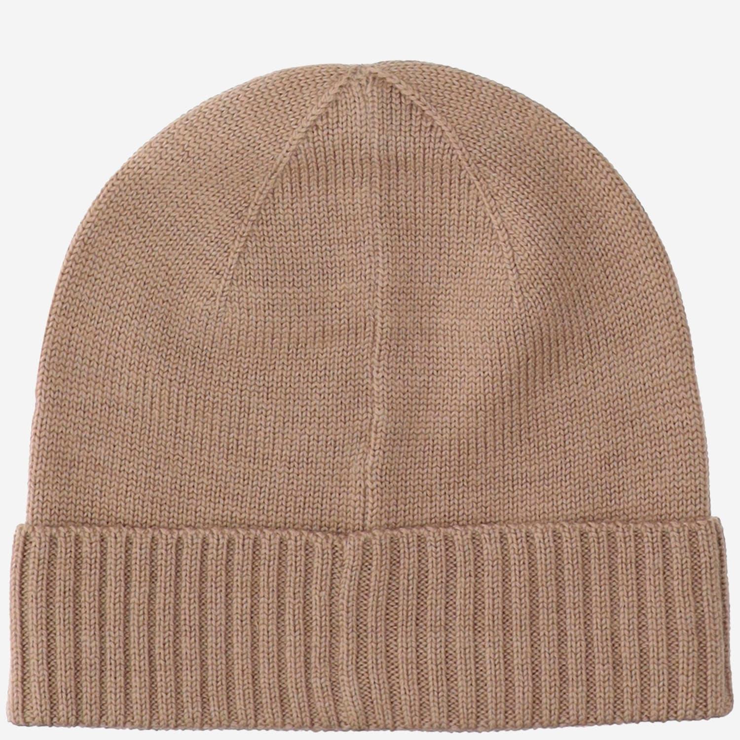 POLO RALPH LAUREN Wool Beanie With Logo In Beige Product Image