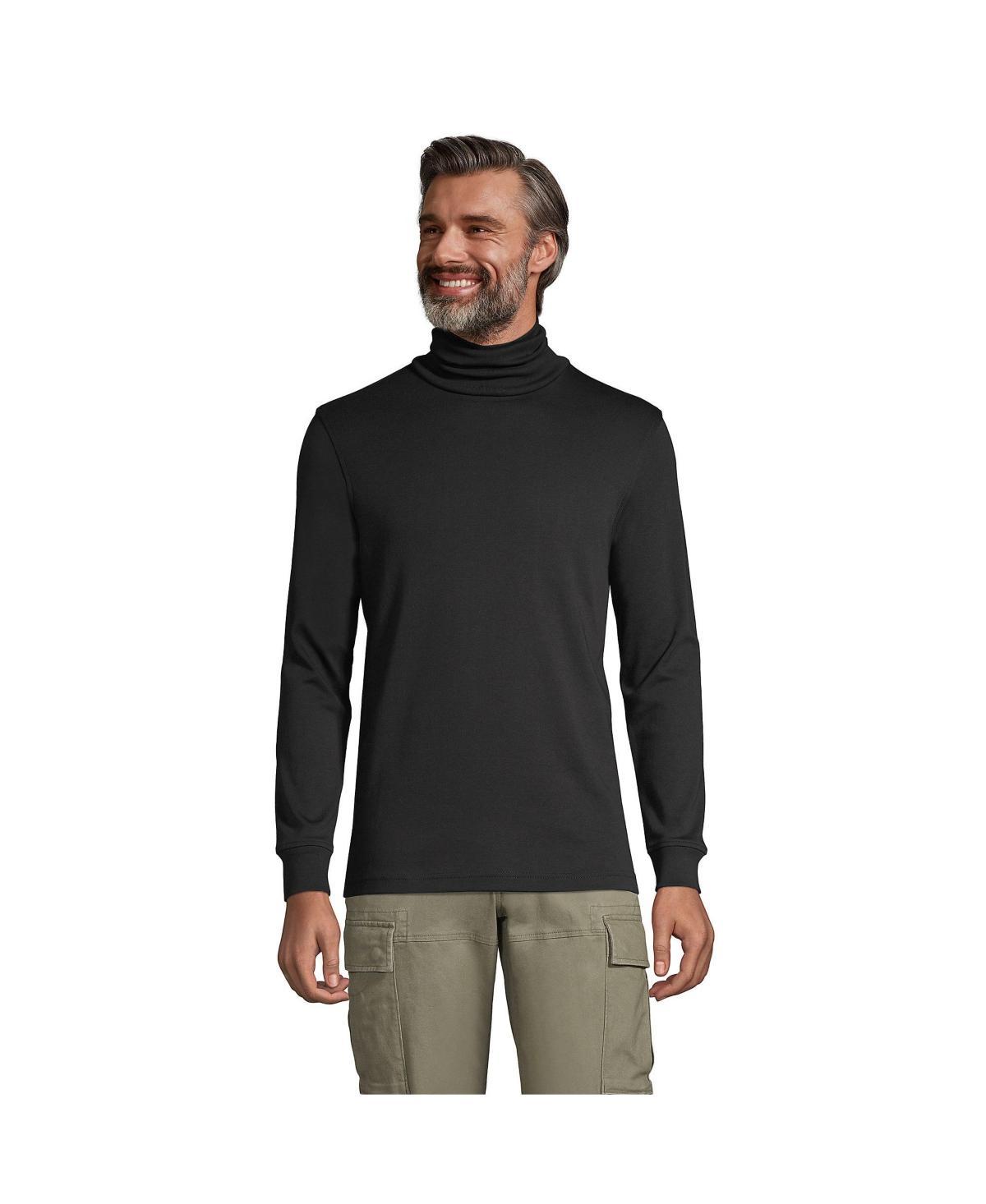Big & Tall Lands End Super Soft Supima Turtleneck, Mens Product Image