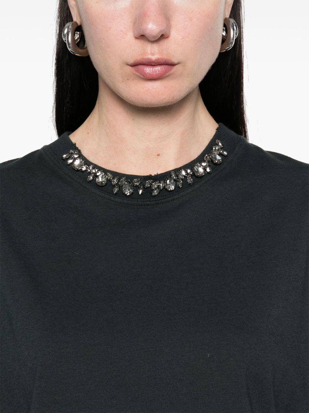 crystal-embellished jersey T-shirt Product Image
