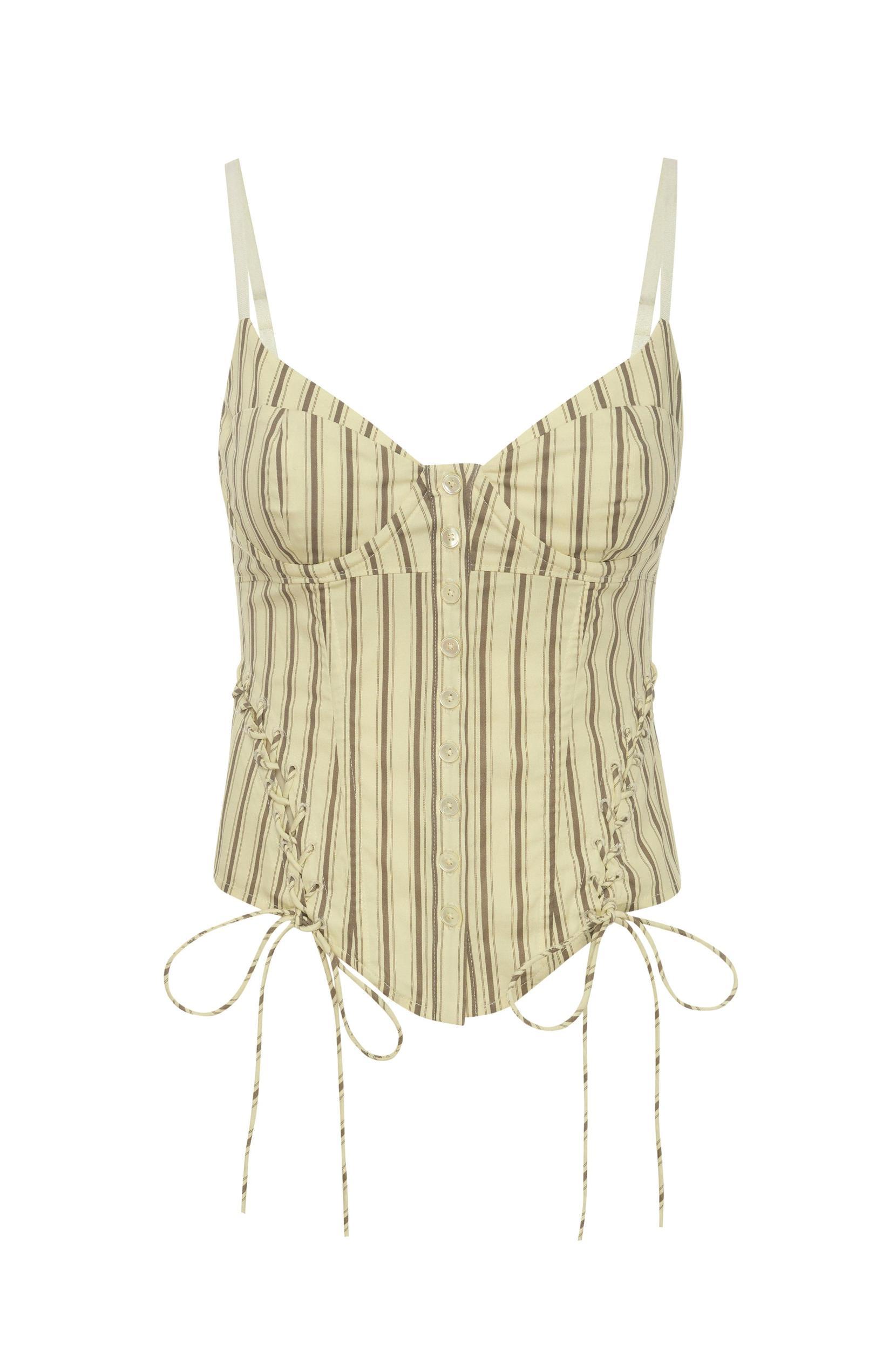 CHRISTINA CORSET - STRIPE CREAM Product Image