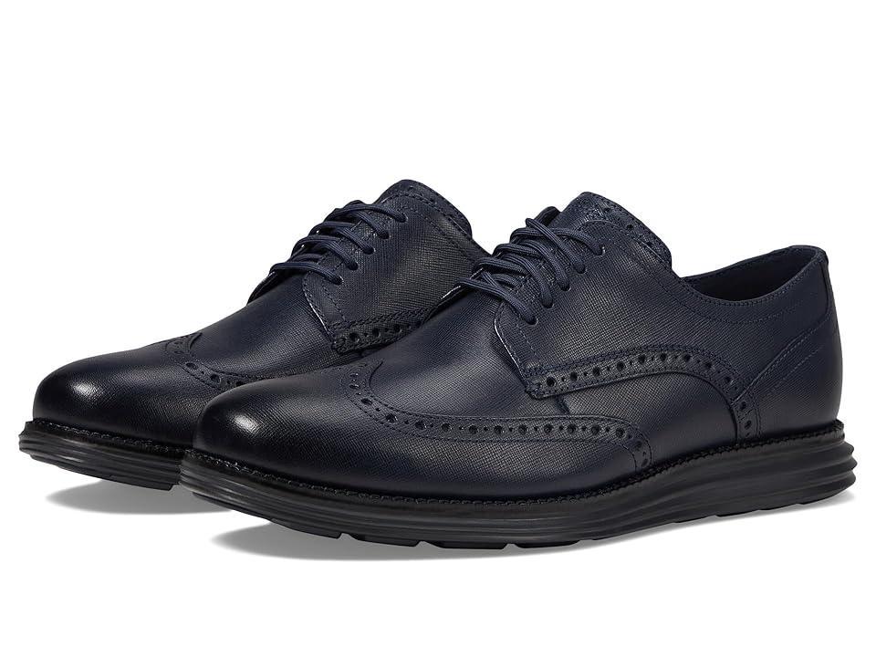 Cole Haan Mens riginalGrand Leather Wingtip Saffiano Leather Oxfords Product Image