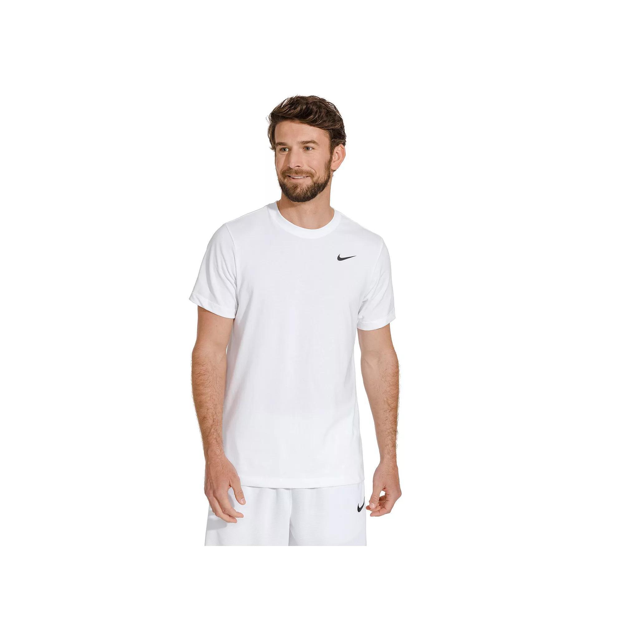 Men's Nike Dri-FIT Training Tee, Size: XXL, White Black Product Image