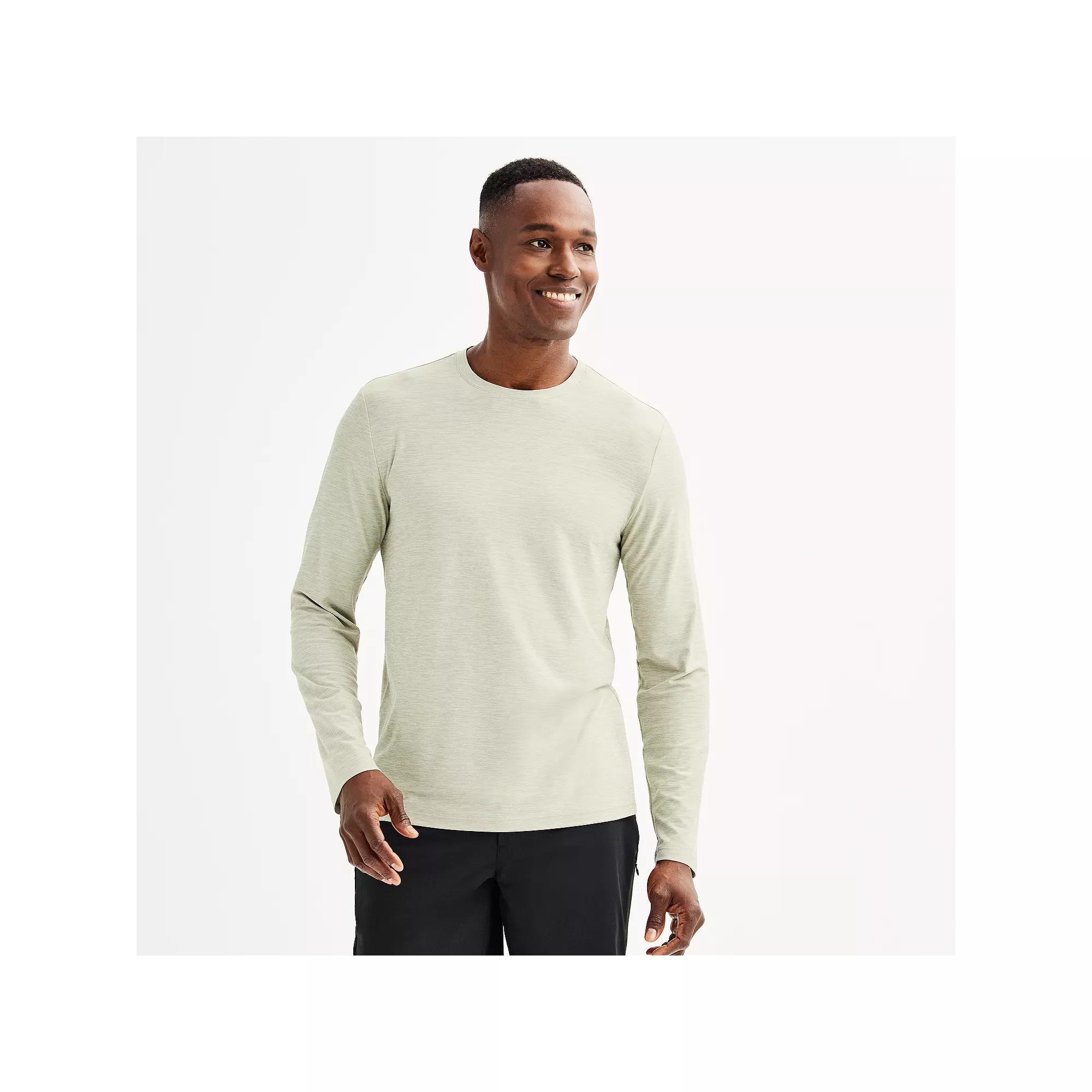 Men's FLX Luxury Soft Wander Long Sleeve Tee, Size: XXL, Beige Product Image