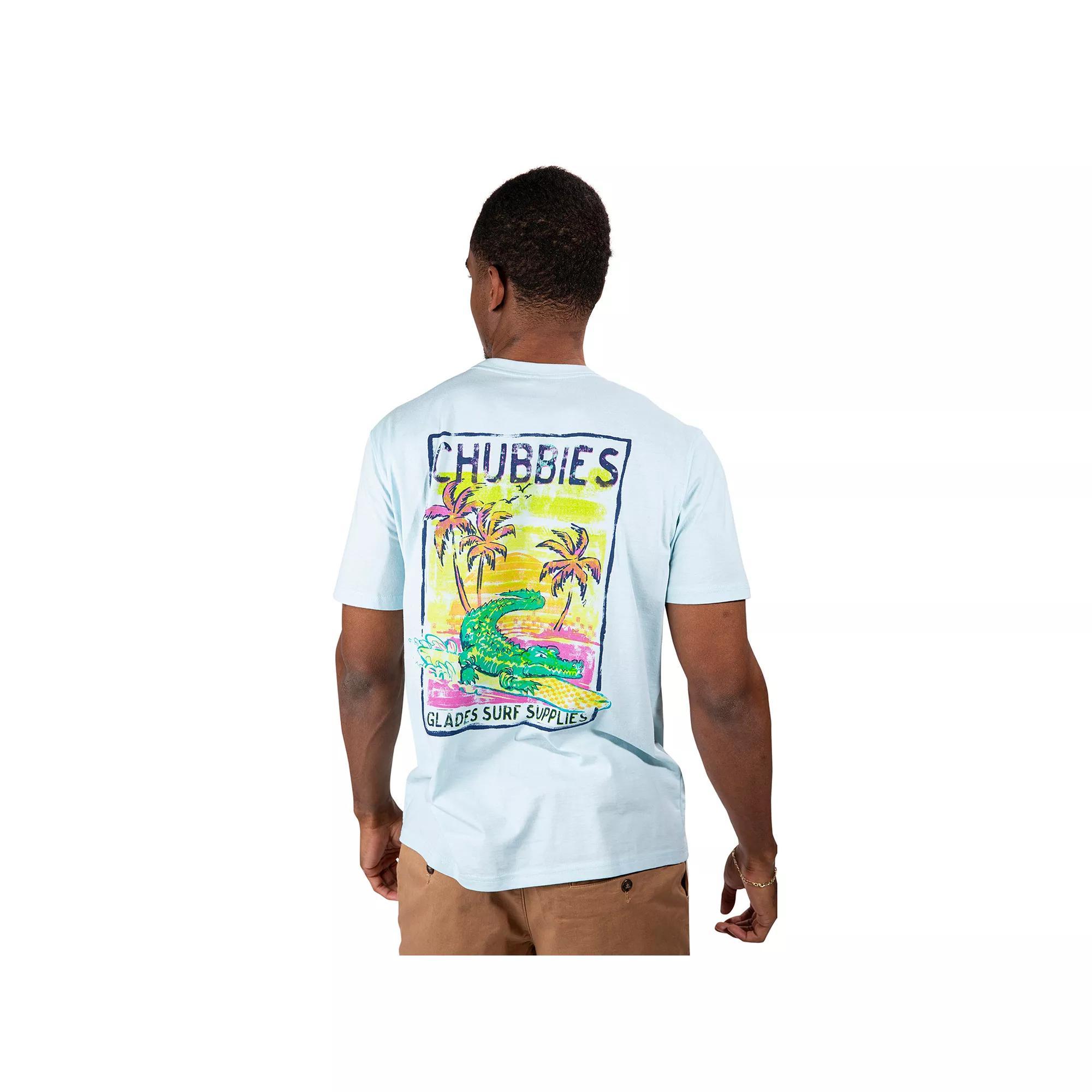 Men's Chubbies Tropical Graphic Tee, Size: XL, Pastel Blue Product Image