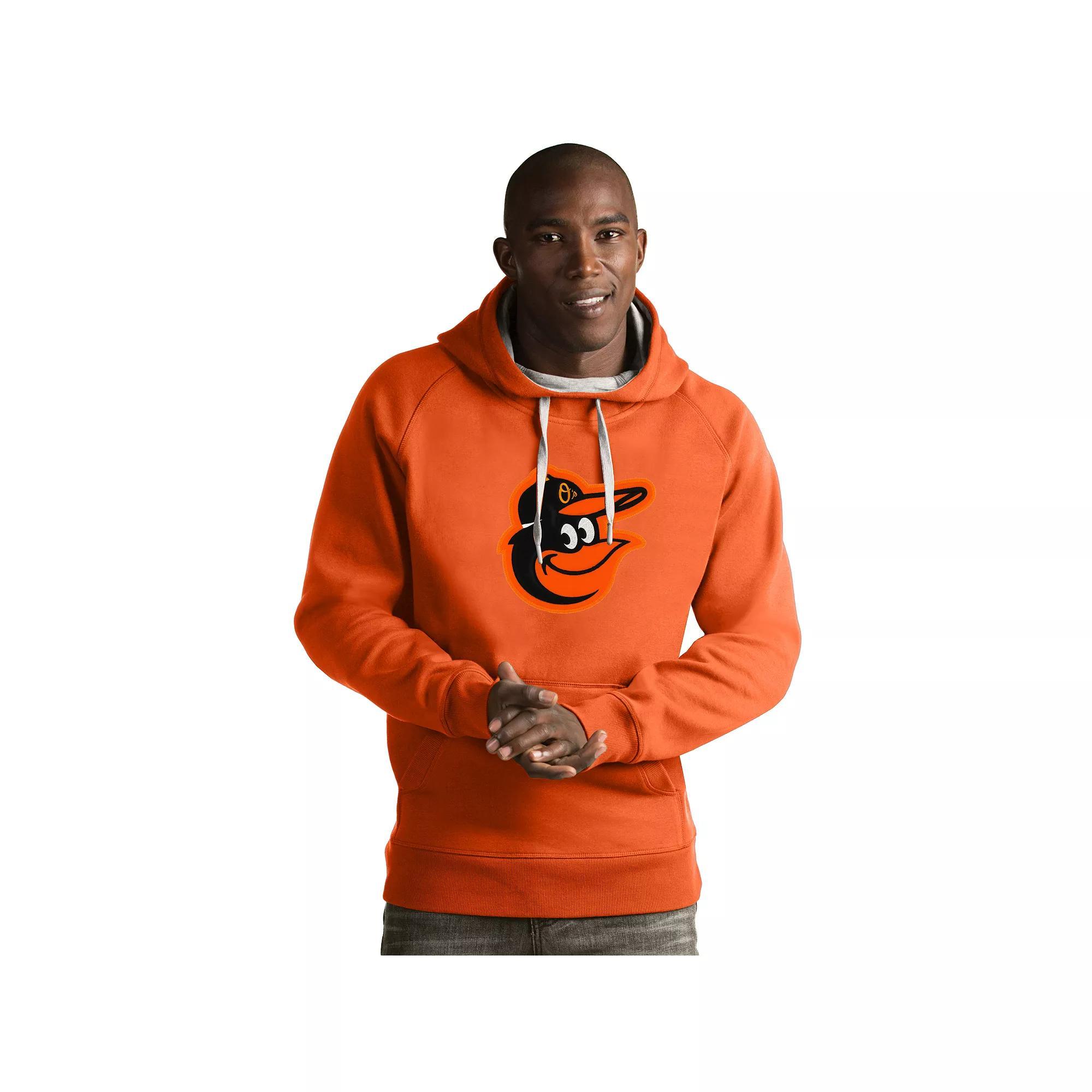 Men's Antigua Baltimore Orioles Victory Logo Hoodie, Size: Medium, Orange Product Image