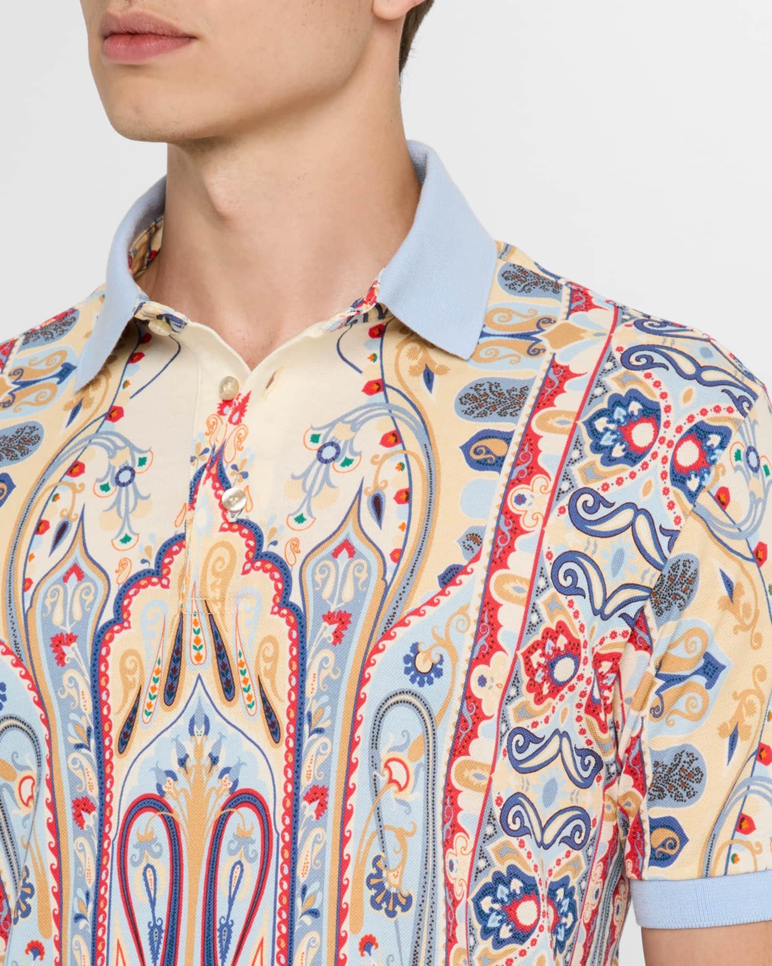 Mens Patterned Polo Shirt Product Image