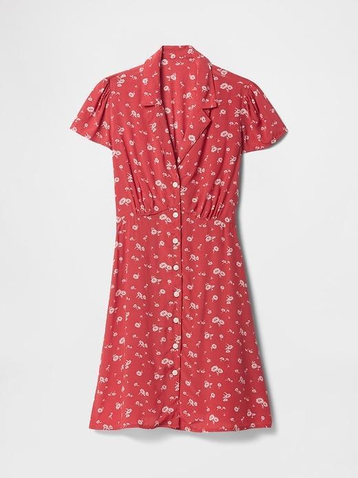 Crepe Floral Mini Dress Product Image