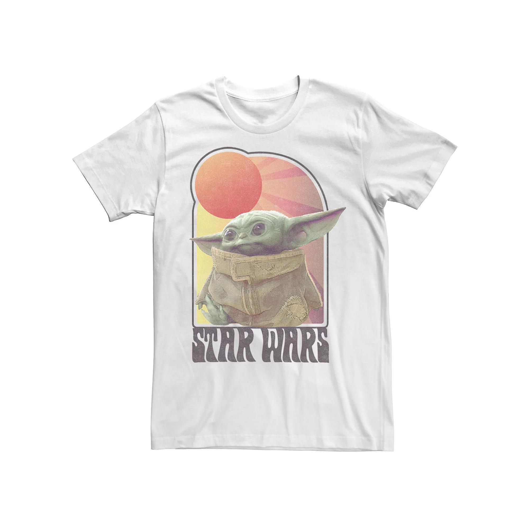 Men's Star Wars The Mandalorian Child Vintage Logo Tee, Size: XXL, White Product Image
