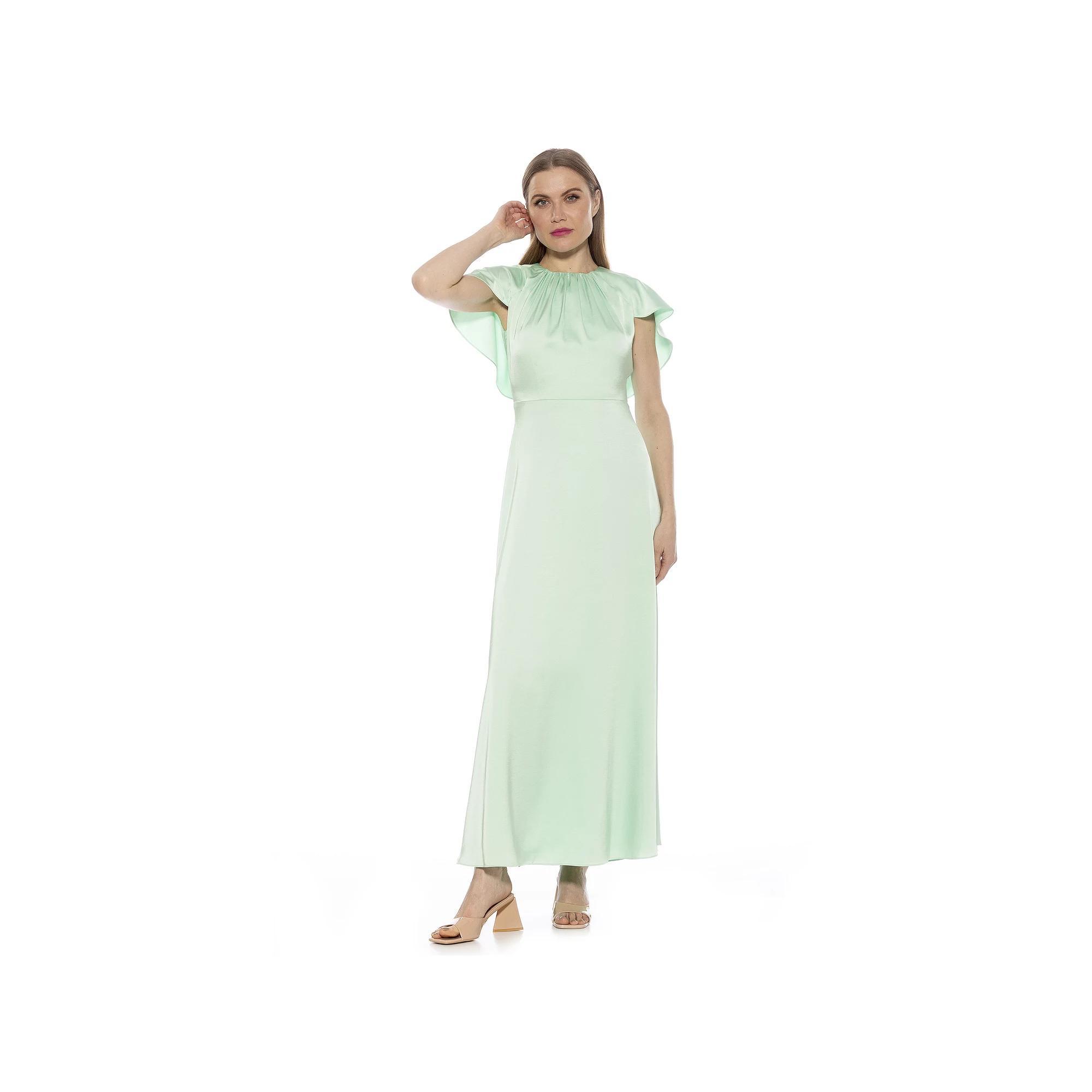 Women's ALEXIA ADMOR Danica Crewneck Flutter Cap Sleeve Dress, Size: 8, Ivory Product Image