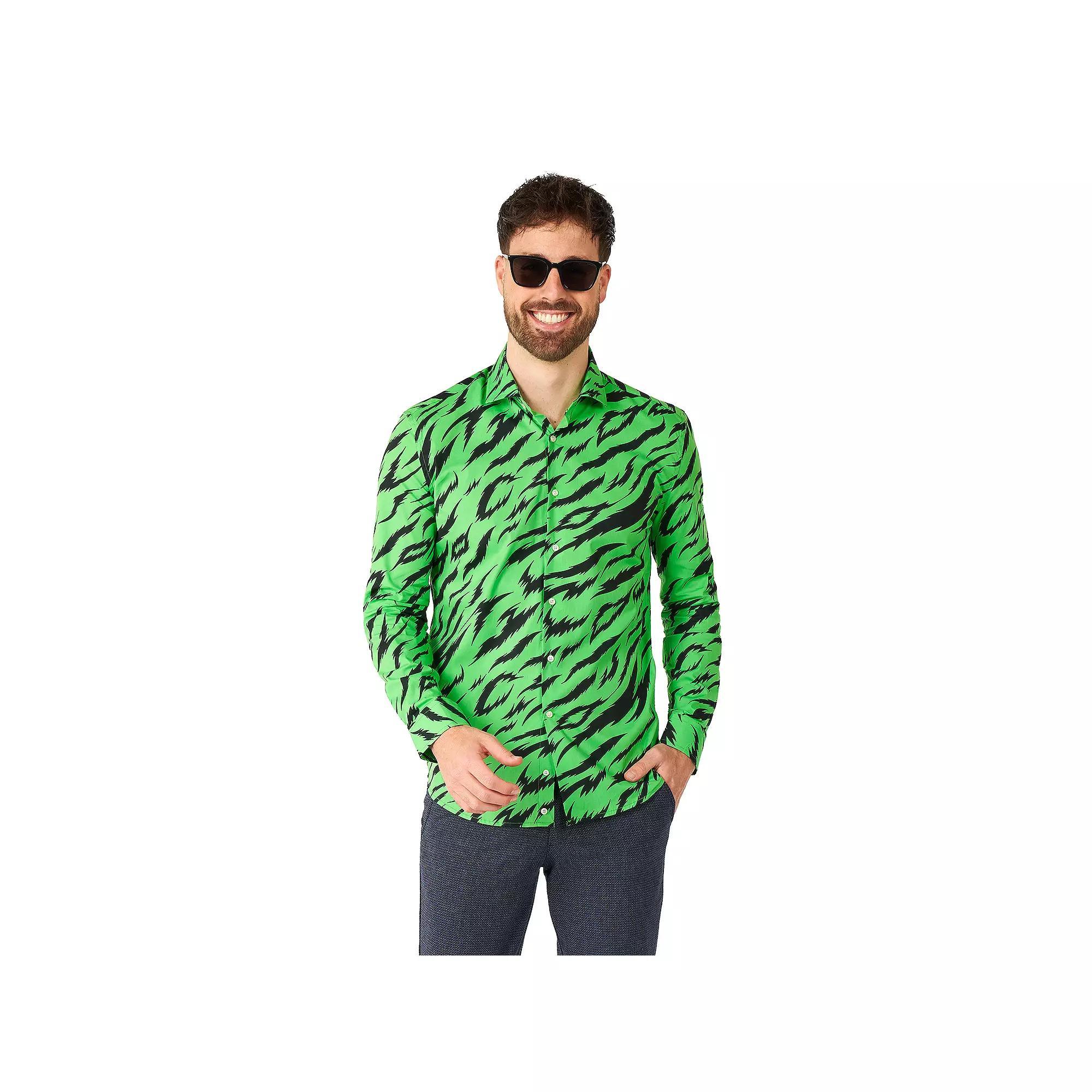 Men's OppoSuits Button-Front Shirt, Size: 4XL, Wild Animal Product Image