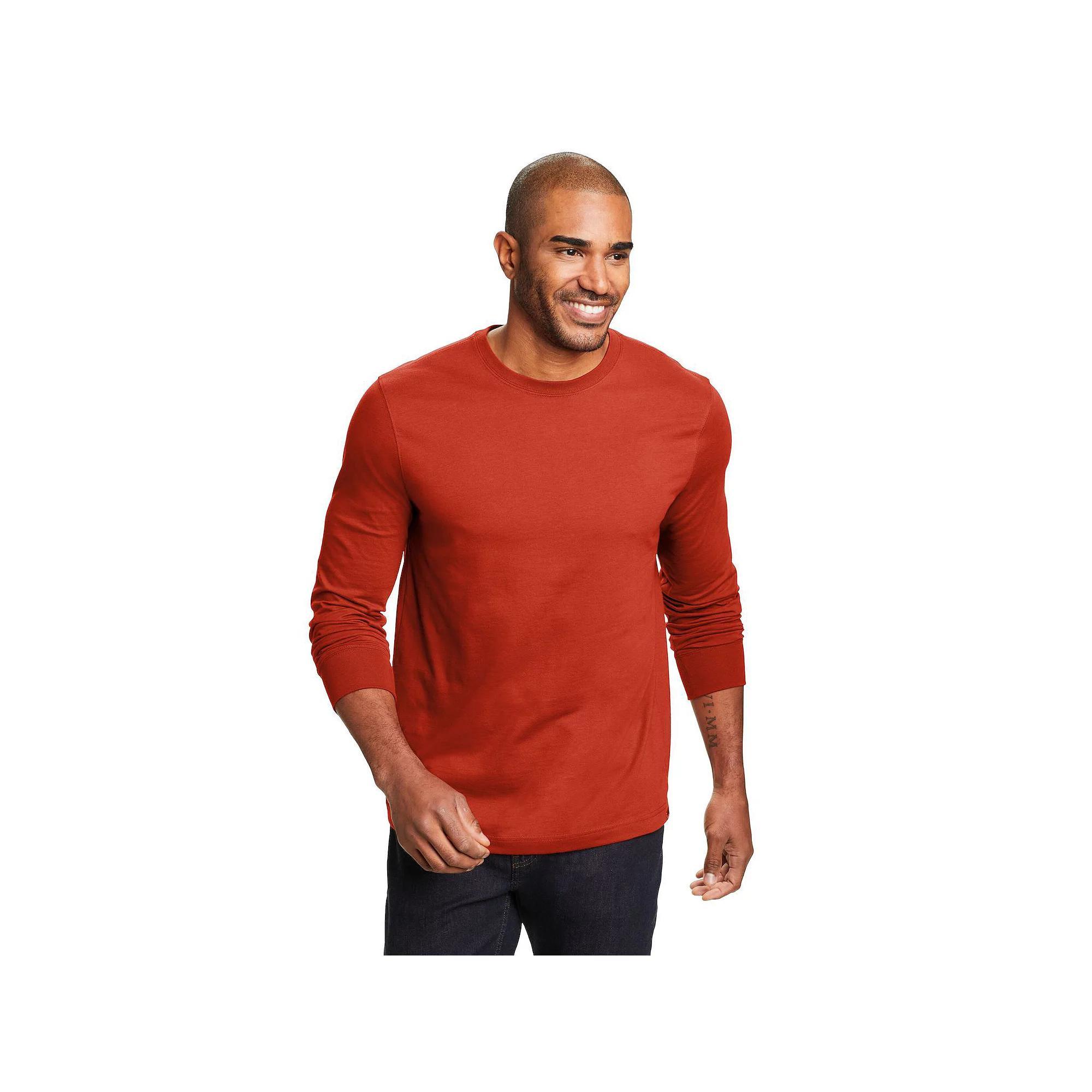 Men's Eddie Bauer Legend Wash Long Sleeve Tee, Size: XXL, Dark Orange Product Image