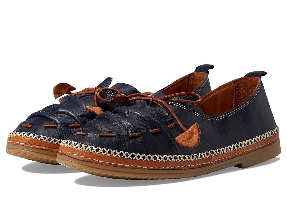 Spring StepNeeta Womens Leather Slip-On Shoes Blue Product Image