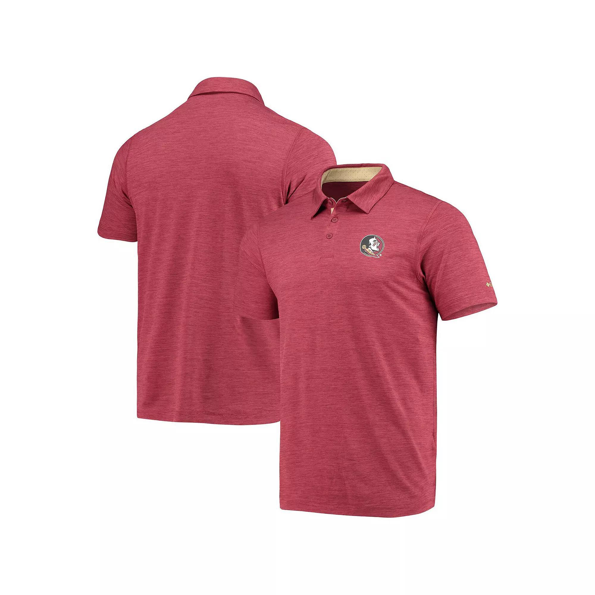 Mens Columbia Garnet Florida State Seminoles Tech Trail Omni-Shade Polo Product Image