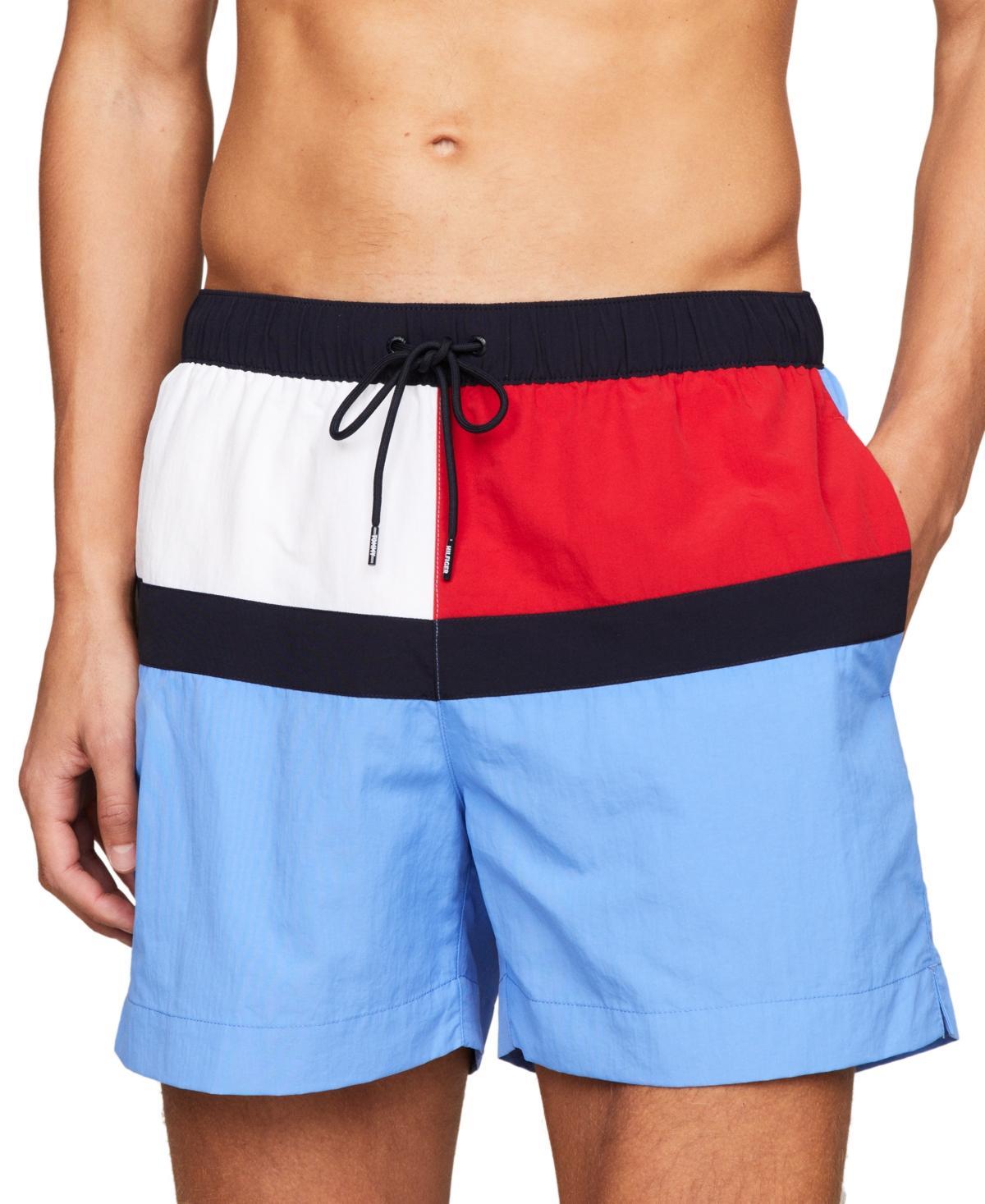 Men's Tommy Hilfiger 7" Drawstring Swim Trunks, Size: Large, Desert Product Image