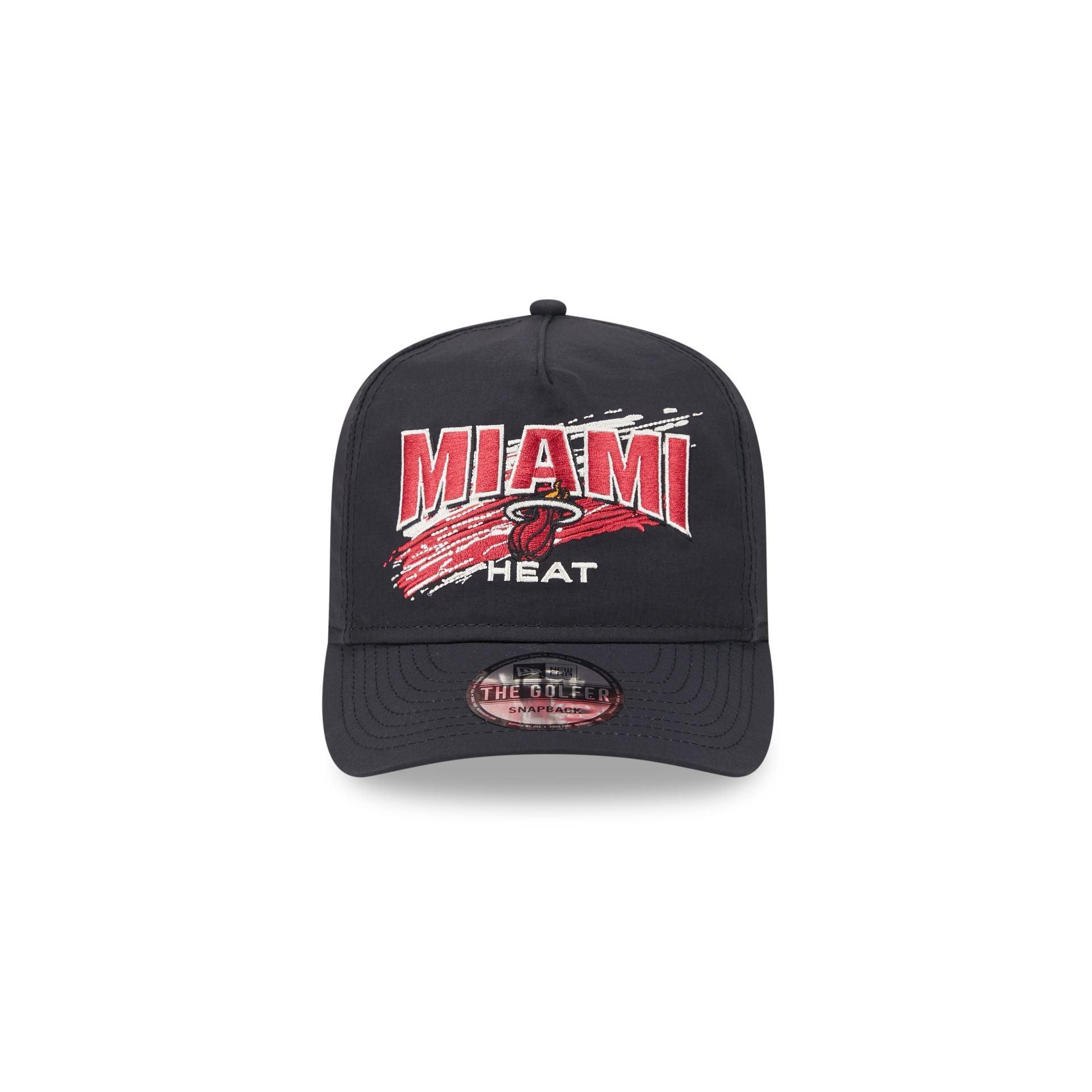Miami Heat Throwback Brush Golfer Hat Male Product Image
