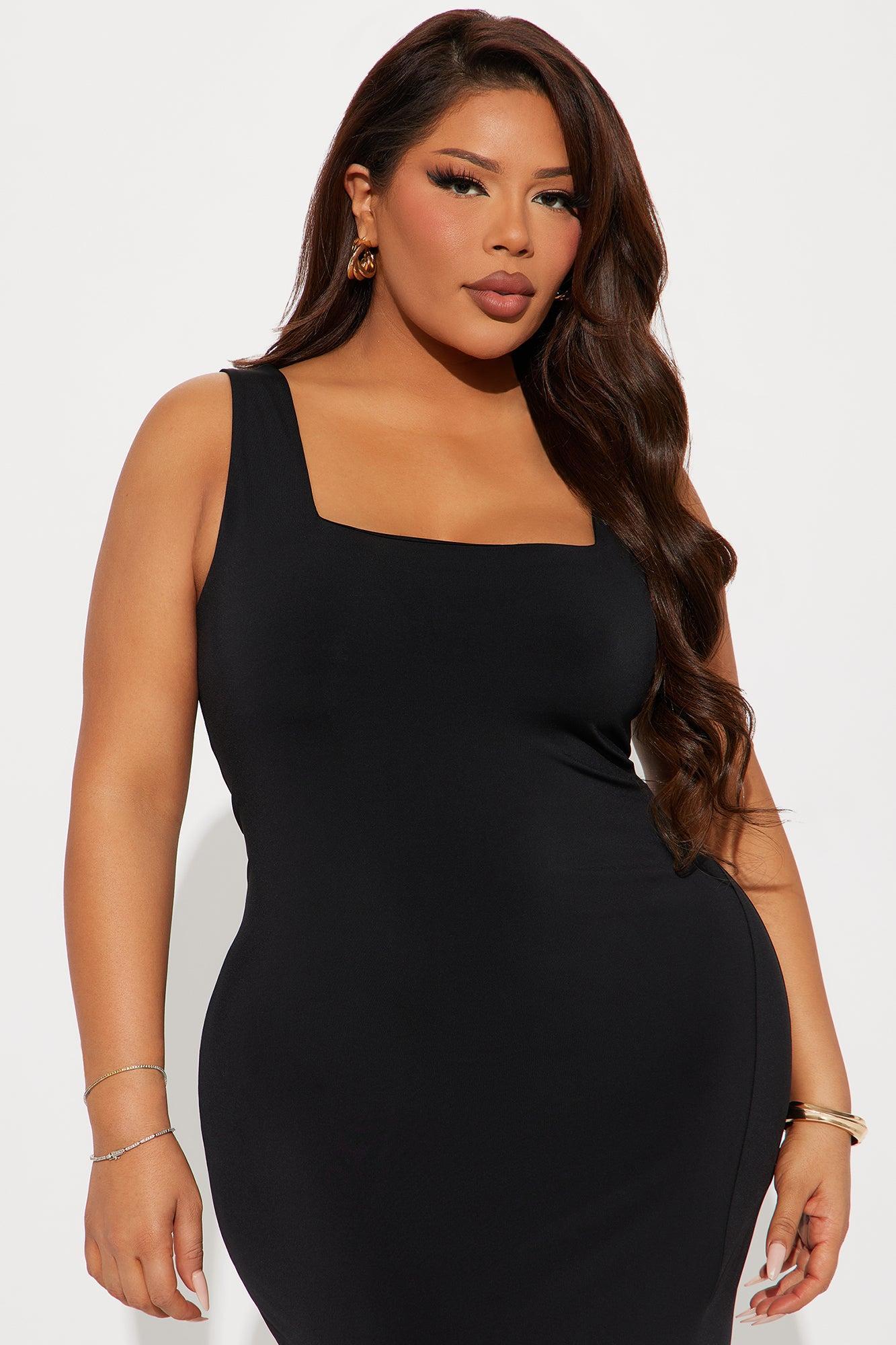 Kiss Me Sleeveless Midi Dress - Black Product Image