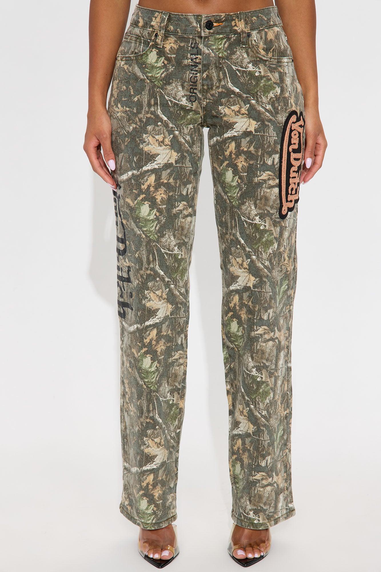 Von Dutch Camo Straight Leg Jeans - Camouflage Product Image