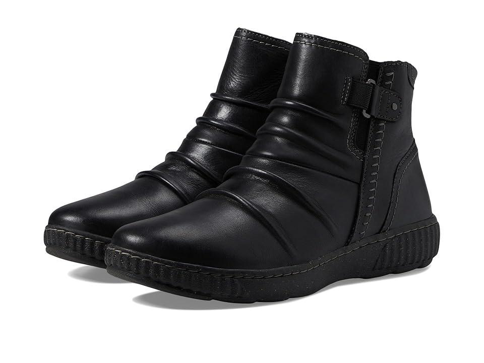 Clarks® Caroline Orchid Women's Leather Ankle Boots, Size: 7.5, Black Product Image