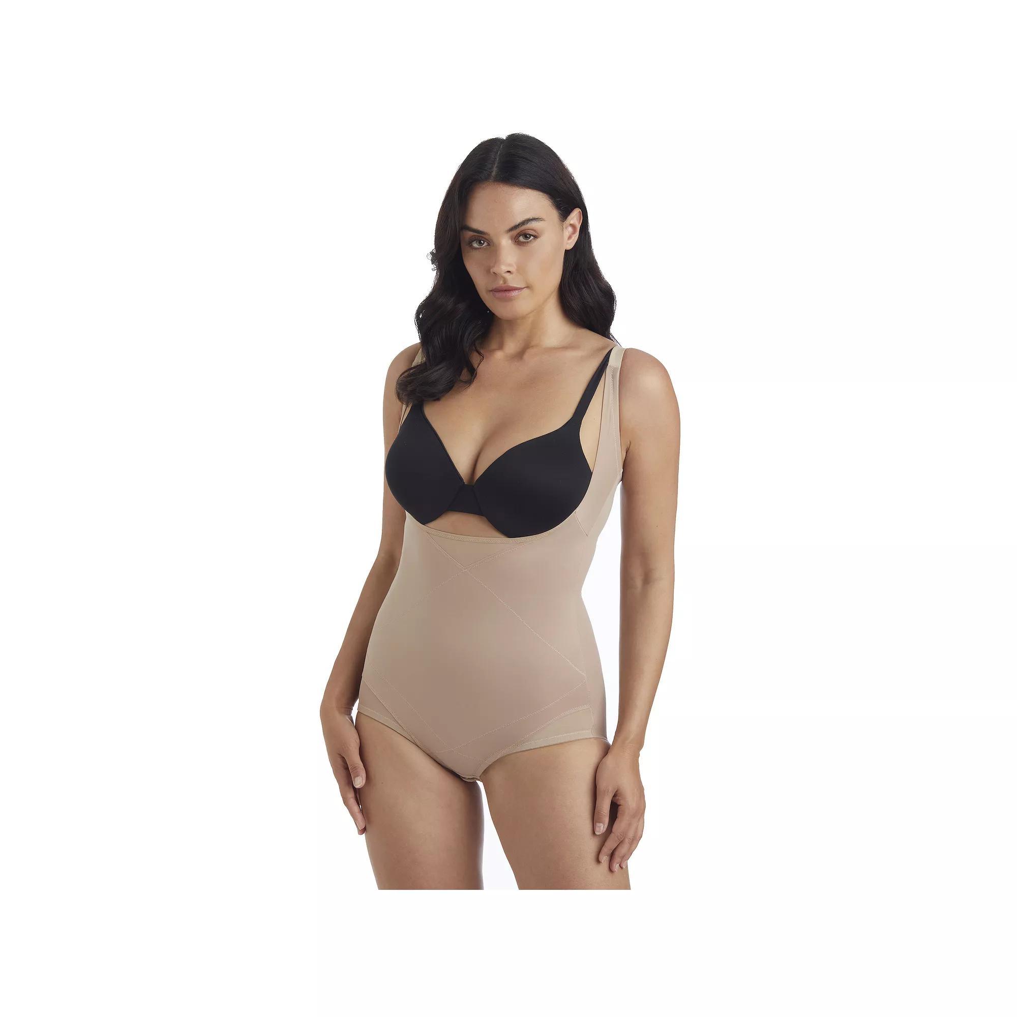 Women's Naomi and Nicole® Extra-Firm Control Shapewear Inside Magic Tummy Tuck Torsette Bodybriefer 7600, Size: XL, Stucco Product Image