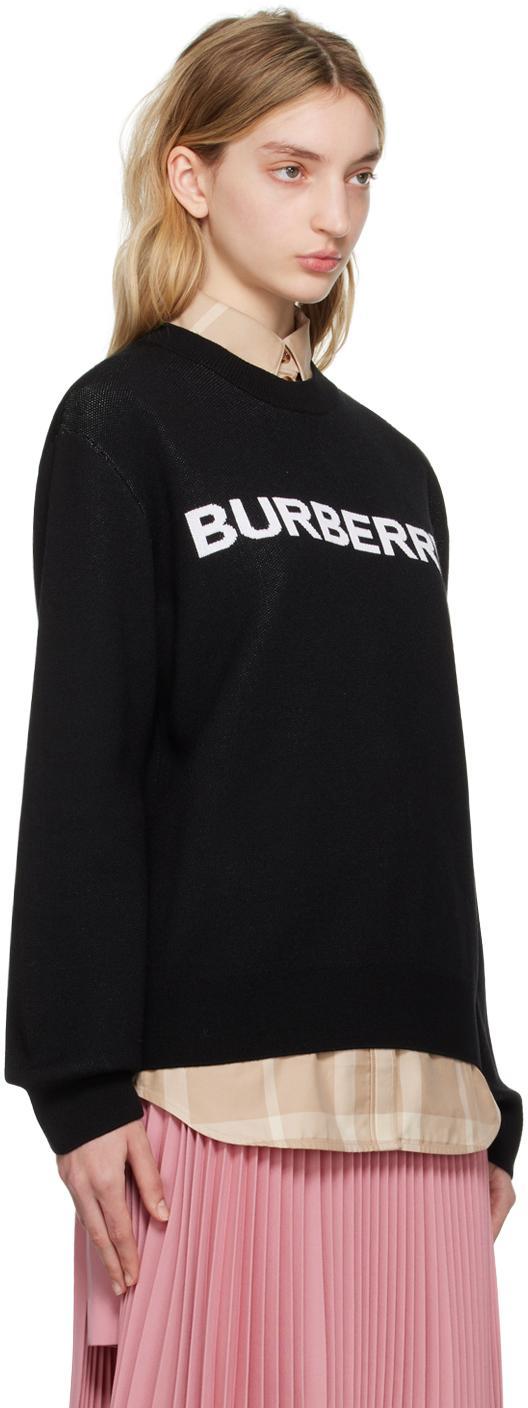BURBERRY Black Jacquard Sweatshirt Product Image