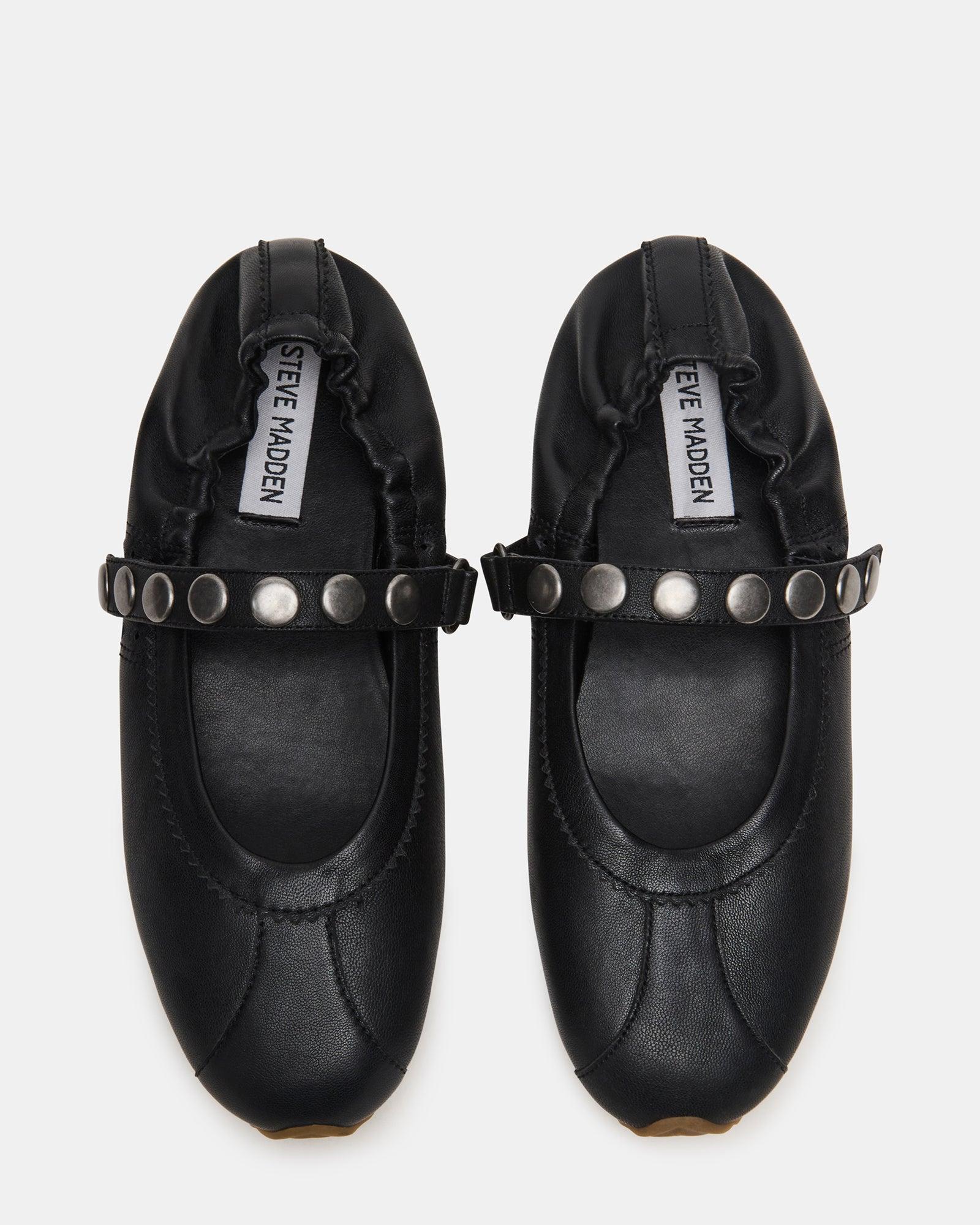 ANAYA BLACK LEATHER STUDS Female Product Image