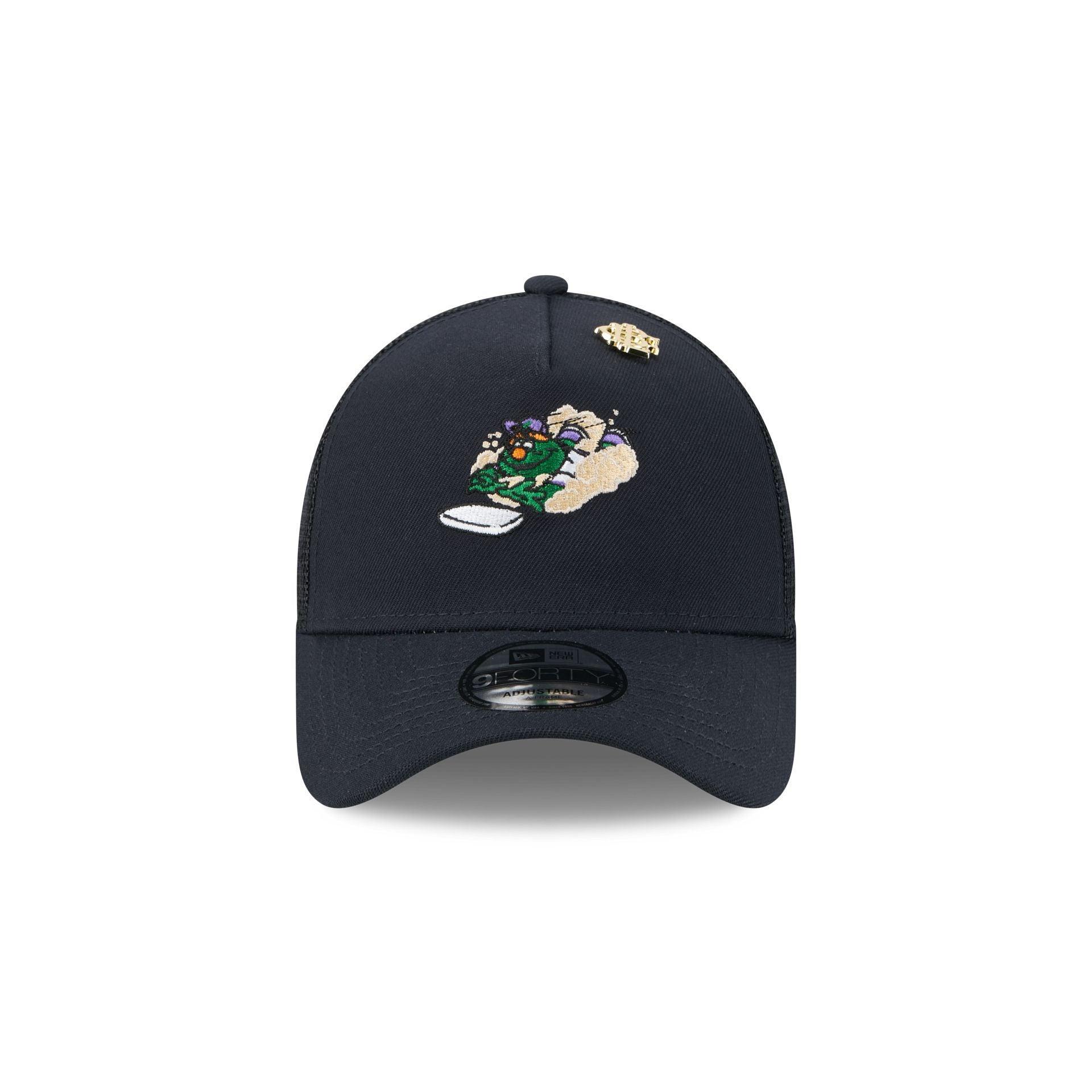 New York or Nowhere x New York Yankees Navy Wordmark 9FORTY A-Frame Snapback Hat Male Product Image