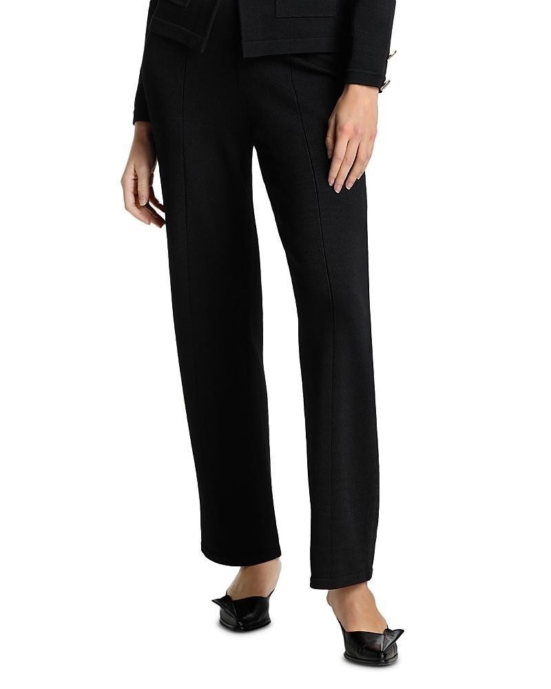 ST JOHN Santiago Knit Straight-leg Pants In Black Product Image