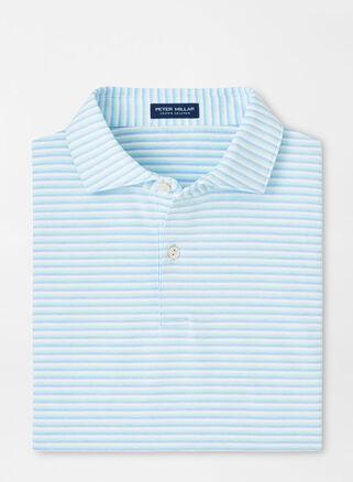 Peter Millar Mens Milton Performance Jersey Polo | Color: Blue Frost | Size: XXL Product Image