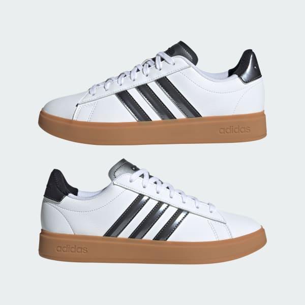 adidas Grand Court Cloudfoam Women's Lifestyle Tennis Shoes, Size: 9.5, Clear Pink Black Product Image