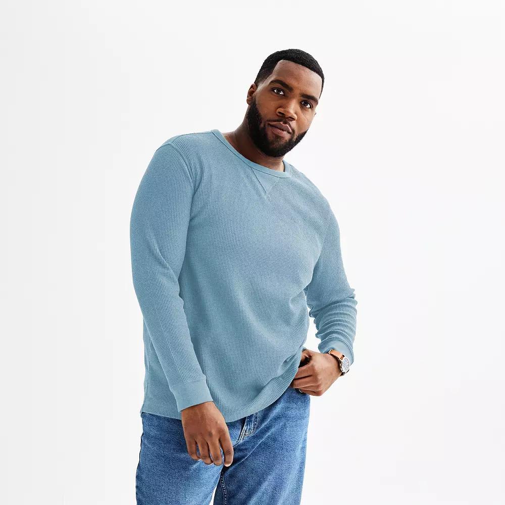 Big & Tall Sonoma Goods For Life® Essential Thermal Long Sleeve Tee, Men's, Size: 3XL Tall, Brown Product Image