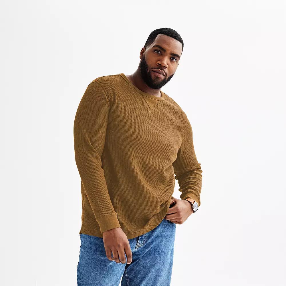 Big & Tall Sonoma Goods For Life® Essential Thermal Long Sleeve Tee, Men's, Size: 3XL Tall, Brown Product Image