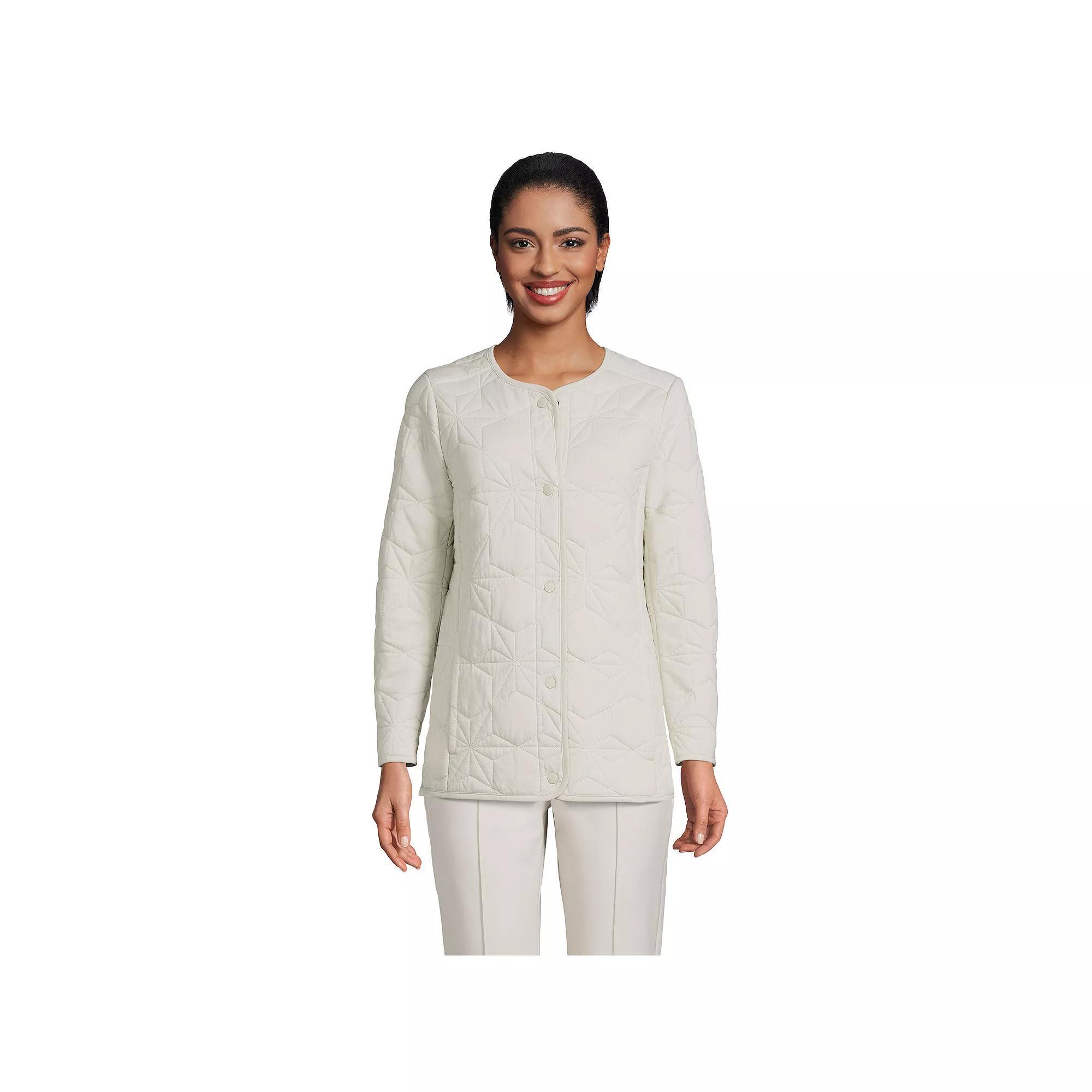 Women's Lands' End Insulated Cotton Long Jacket, Size: Small, Deep  Blue Product Image