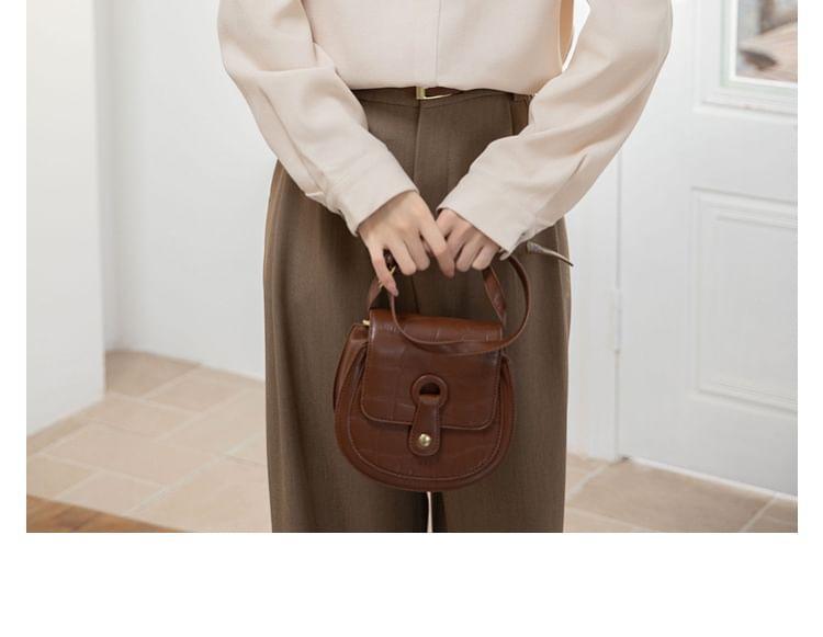 Long Sleeve Mock Neck Two Tone Mock Two Piece Shirt Product Image