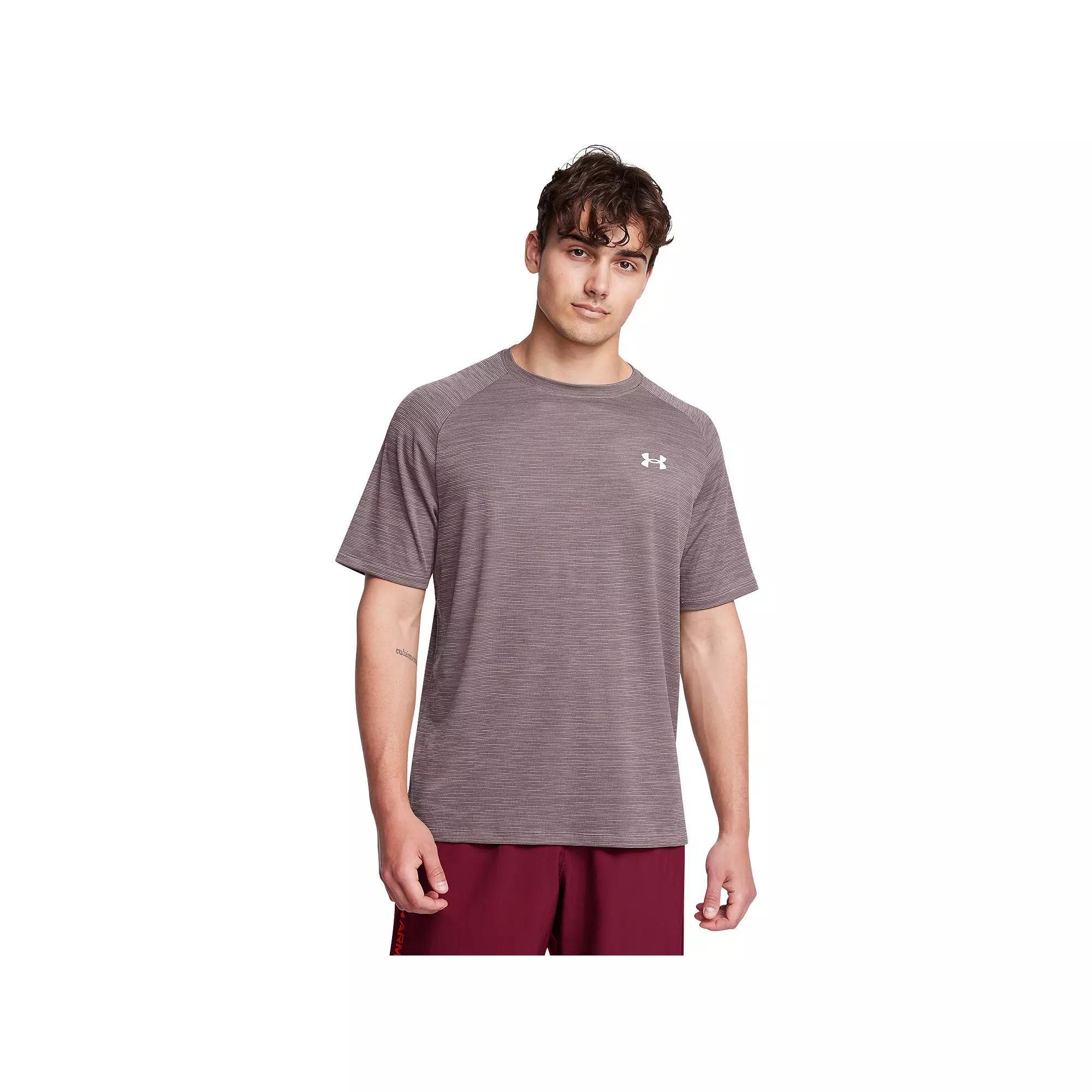 Men's Under Armour Tech Textured Short Sleeve Tee, Size: XL, Tetra Gray Product Image