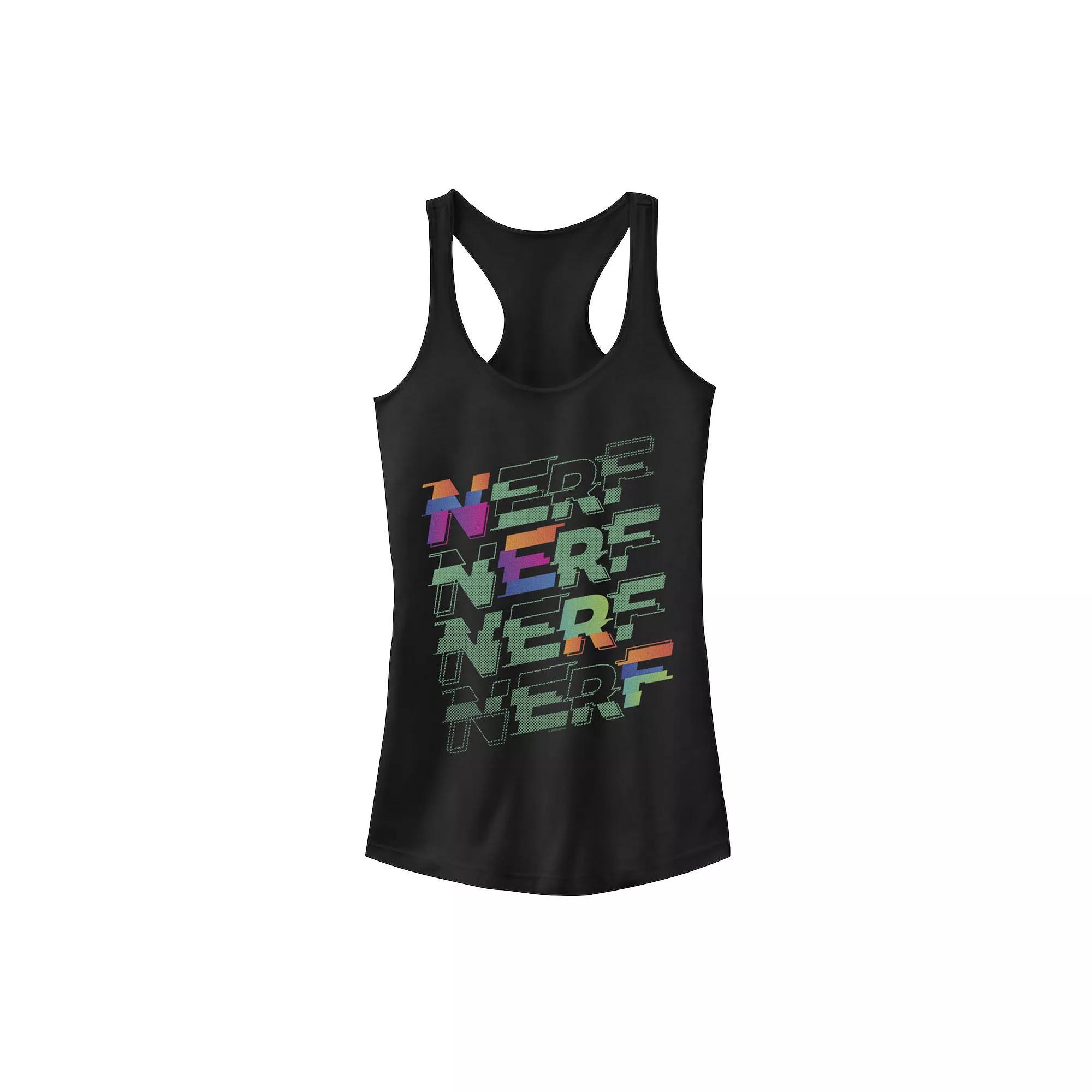 Juniors Nerf Glitch Logo Stack Tank Top, Girls Product Image