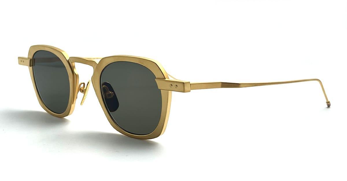 THOM BROWNE Square - Yellow Gold Sunglasses Product Image
