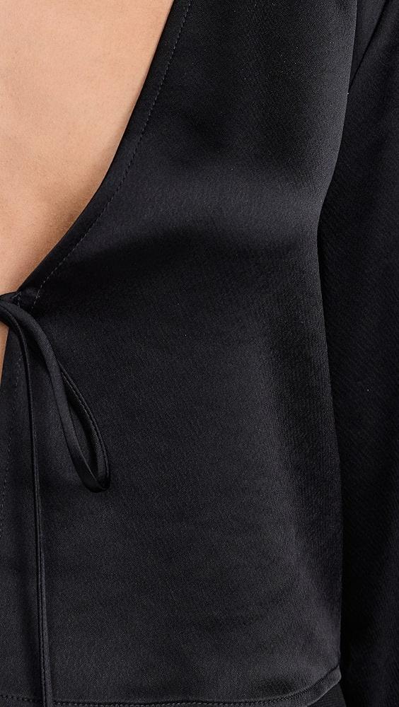 Leset Barb Long Sleeve Tie Top | Shopbop Product Image